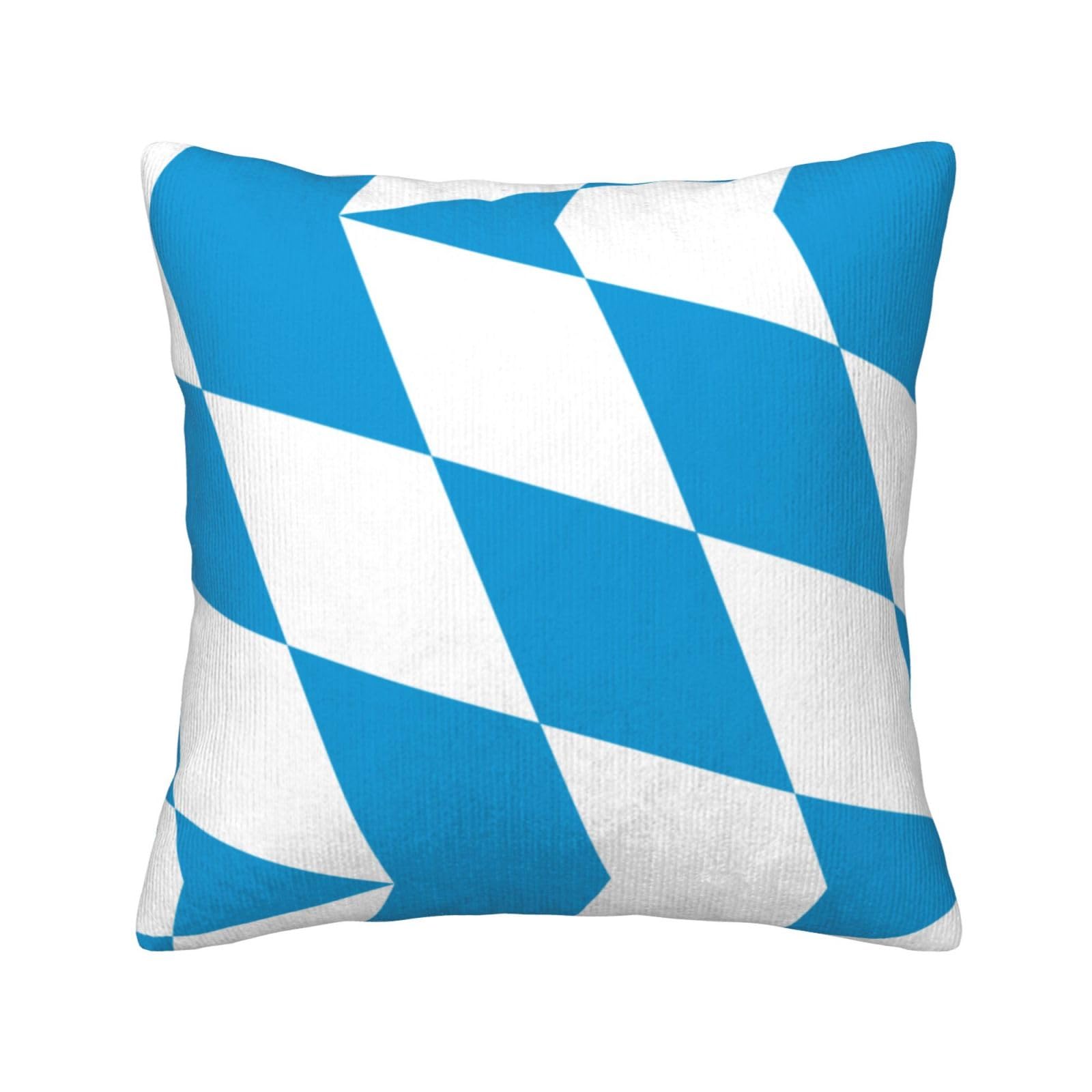 HGIUYDRD Flag of the Bavarian lozenge variant Print Corduroy Throw Pillow with Invisible Zipper Closure for Living Room, Couch and Bed