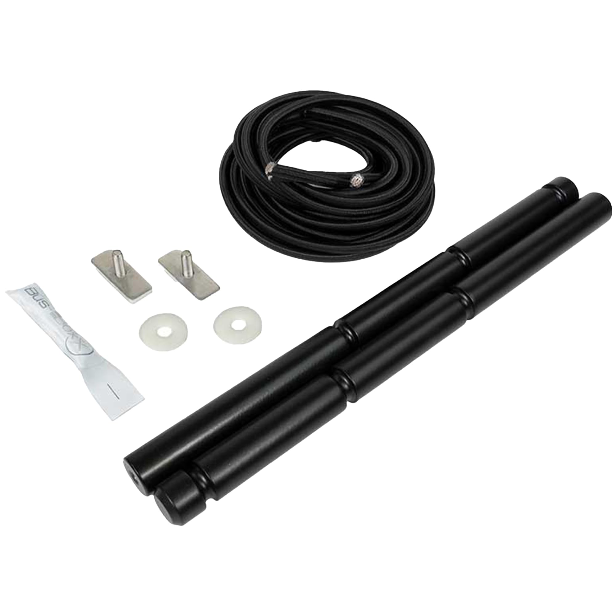 Bus-Boxx Filo per stendibiancheria da campeggio, 5 m, con clip e moschettoni, adatto per Volkswagen T5, T6, T6.1 (kit fai da te)