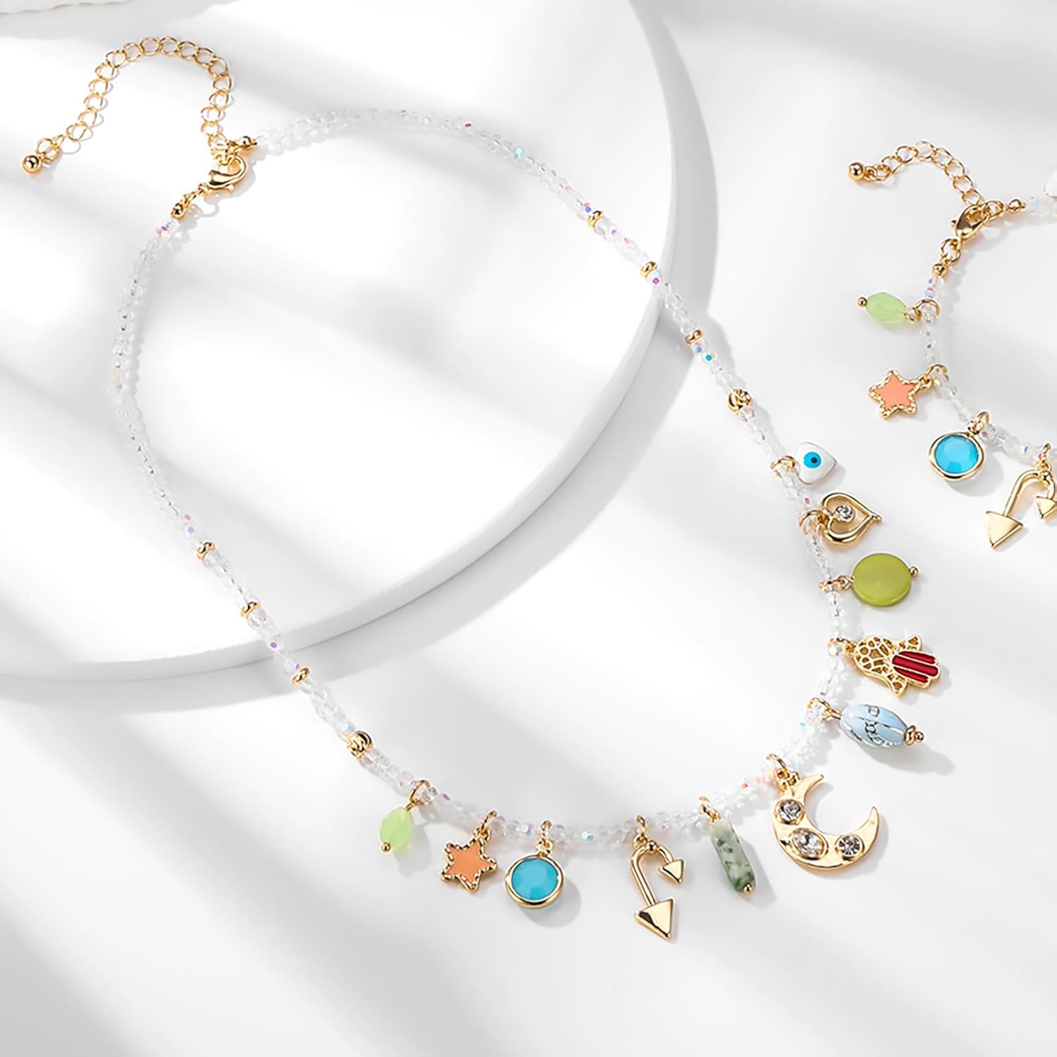 Sun Heart Necklace for Women 18K Gold Plated Heart Pendant Necklace Chunky Chain Choker Necklaces Hip Hop Charm Necklaces Trendy Unisex Jewelry - Image 3