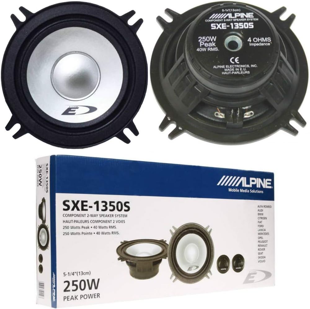 KIT SET VOOR FOCAL AUDITOR ACX-130 ACX130 2 coaxiale enceintes 2 stemmen van 13 cm 130 mm 5.25 diameter 50 watt rms en 100 watt max 4 ohm 90 db, het paar roosters en 5 stickers aangeboden