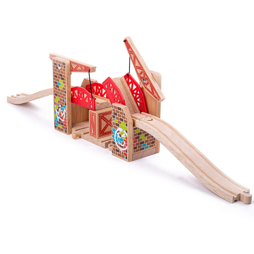 Bigjigs Rail Wooden Graffiti Bridge - Other Major Wood Rail Brands are Compatible