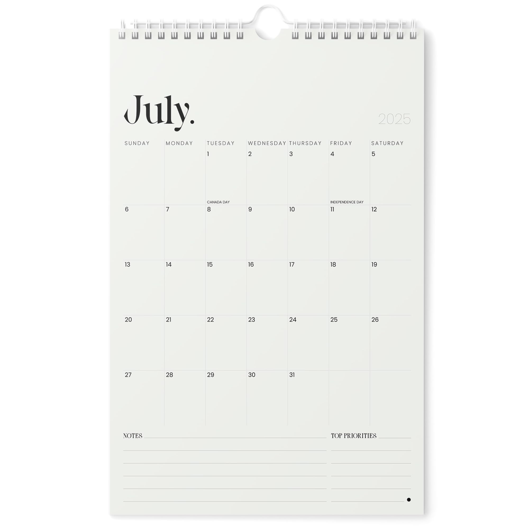 Karto Wall Calendar 2025-2026 - Vertical 11x17 inch July 2025 to December 2026 - Boost Your Productivity and Easy Planning with the Aesthetic Monthly