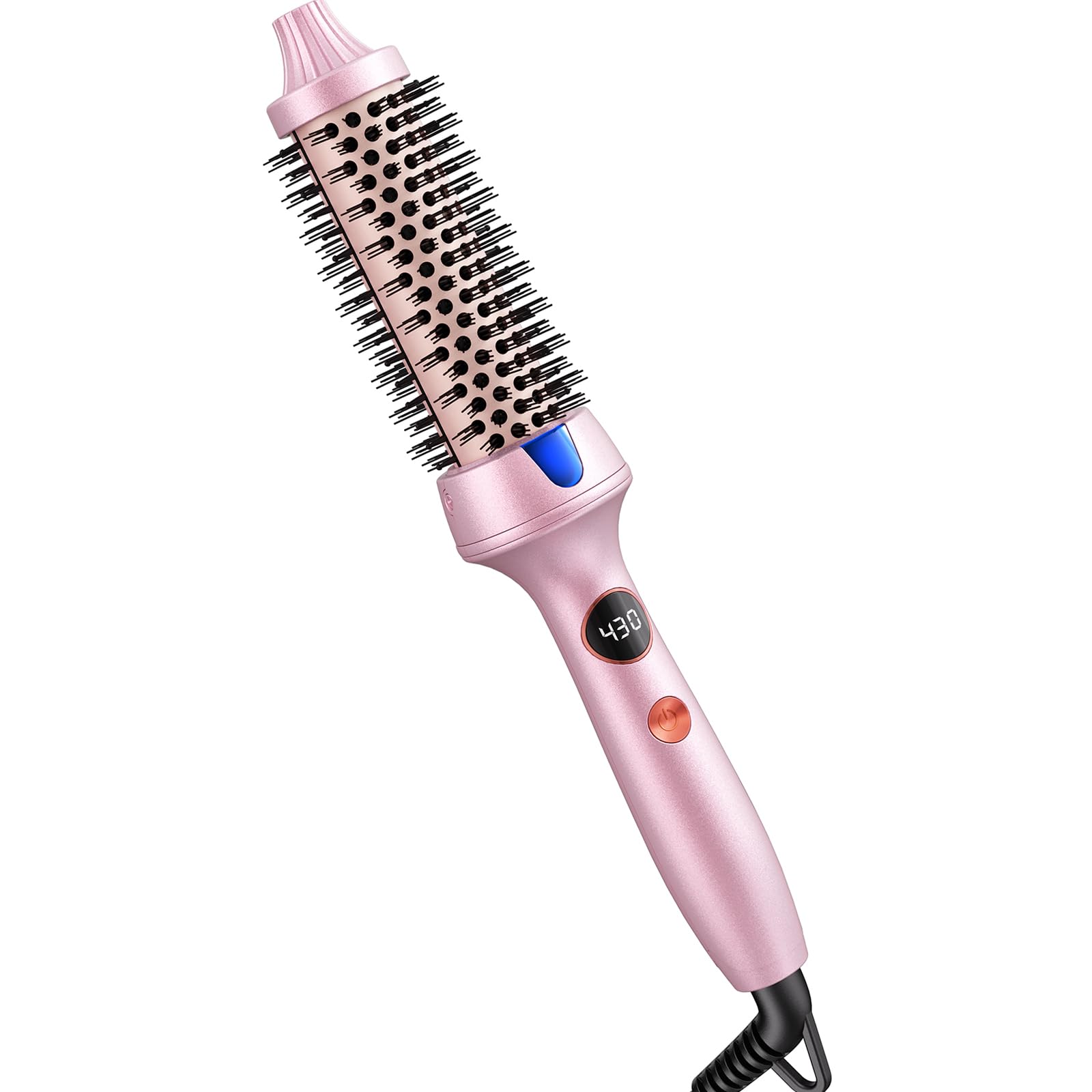 CIVEYA 1 1/4 Inch Thermal Hair Brush, Round Heated Brush Hot Round Brush Pink