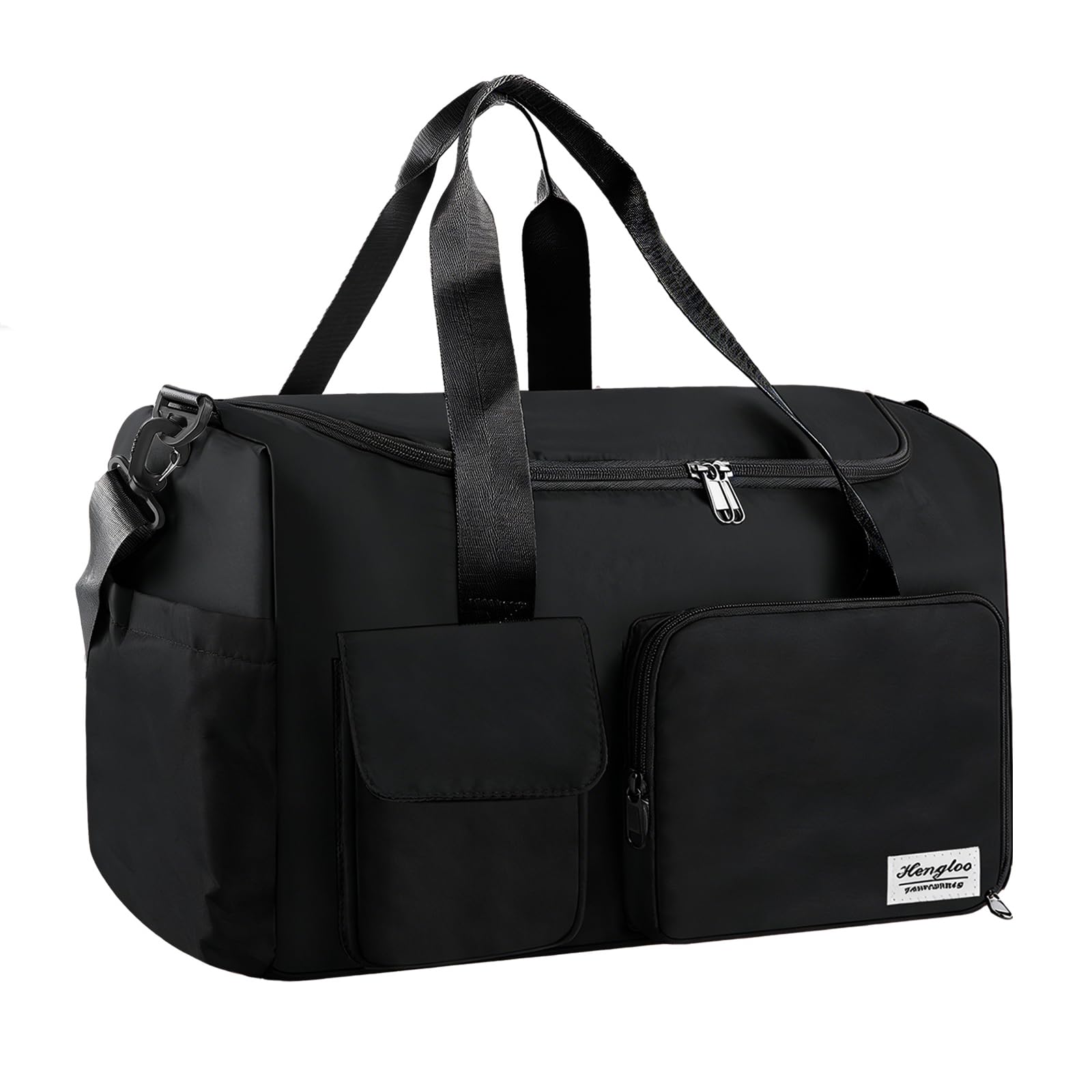 Lychico Large Sports Duffle Bag with Shoe Compartment, Waterproof Gym Bag for Men & Women, Multi-Compartment Holdall for Travel, Work, Overnight