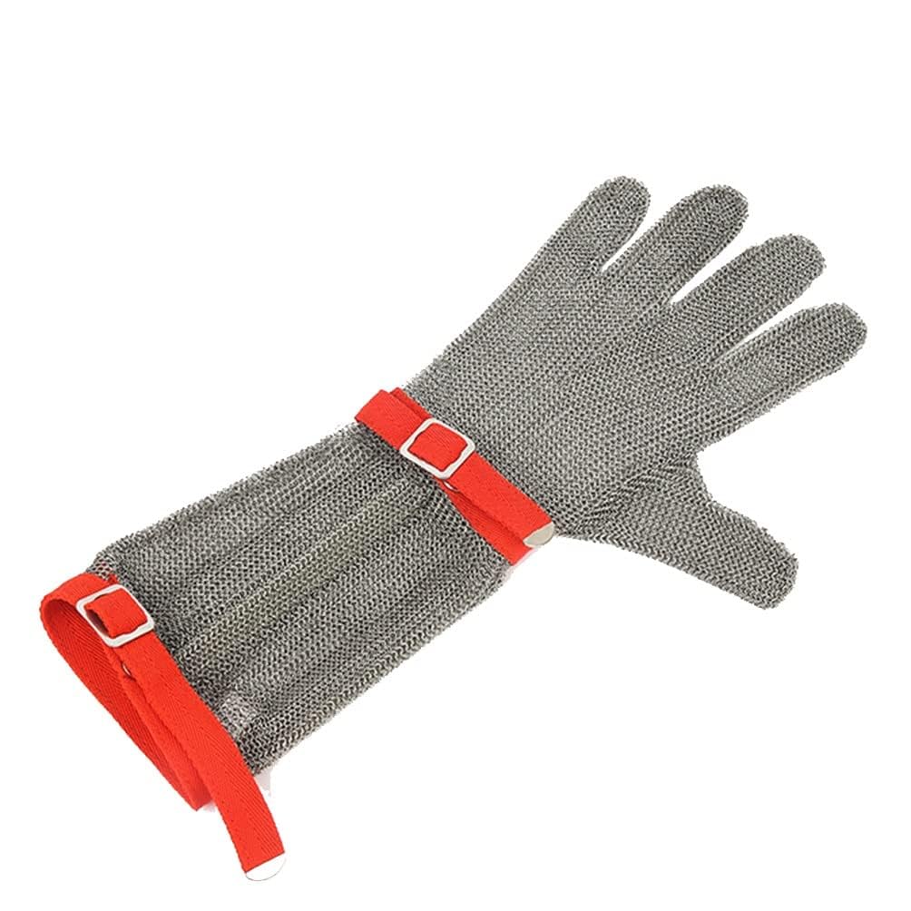 Rękawice Ati Cuttig Gloves Log Arm Metal Resistat Gloves, Rękawice Robocze Chef Butcher Woodworker Safety, Regulowany Pasek Na Nadgarstek Ylo/log Arm, Arm Length 22cm, 1PCS/XS