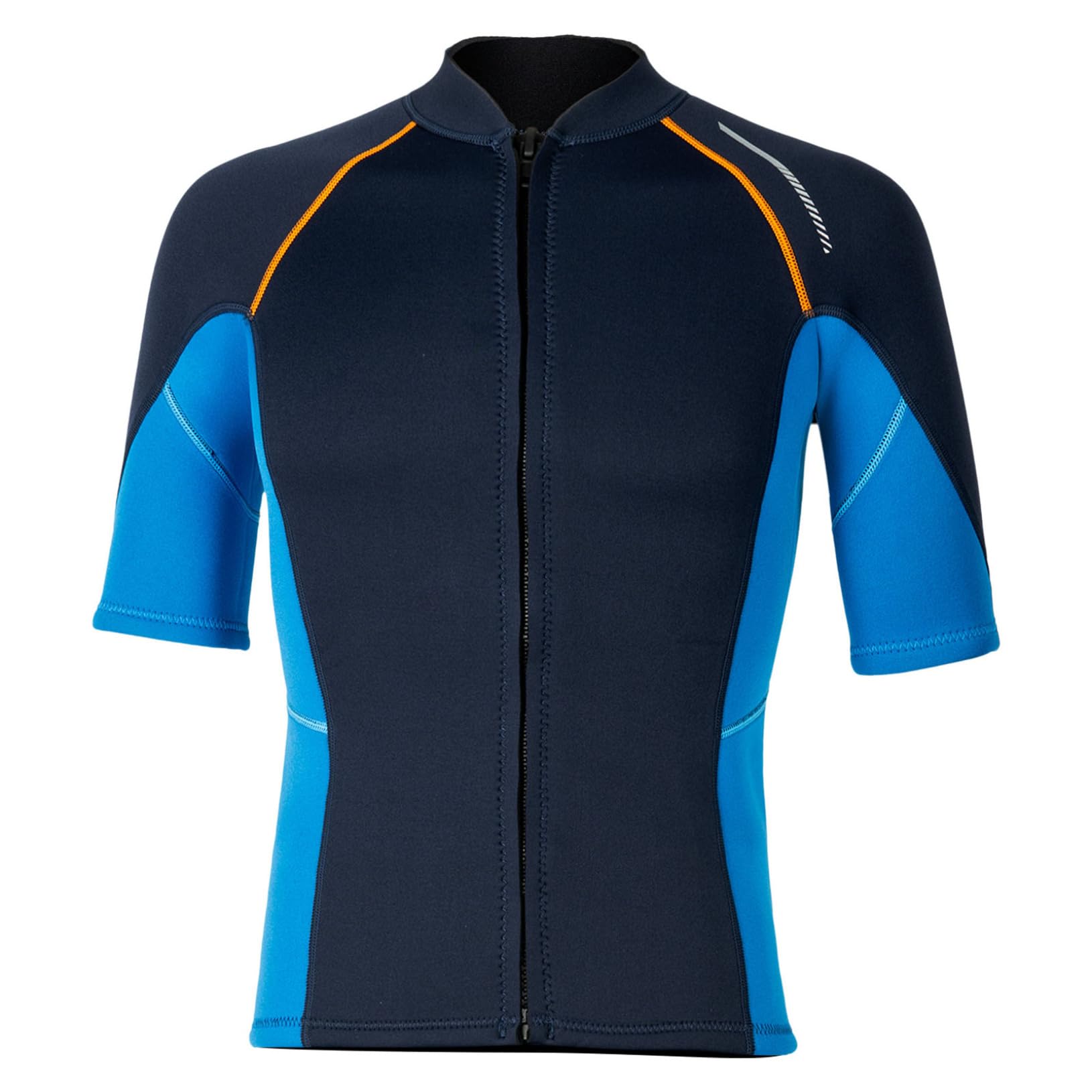 Freebily Homme Haut De Maillots De Bain Rashguards Plongée Neoprène 1.5 Mm Veste Bain Surf Nautique Top T-Shirt à Fermeture éclair