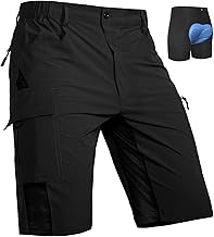 Cycorld MTB Hose Herren Radhose, Schnelltrocknend MTB Shorts mit Sitzpolster, Elastische Farradhose Outdoor Sport Mountainbike Hose Herren