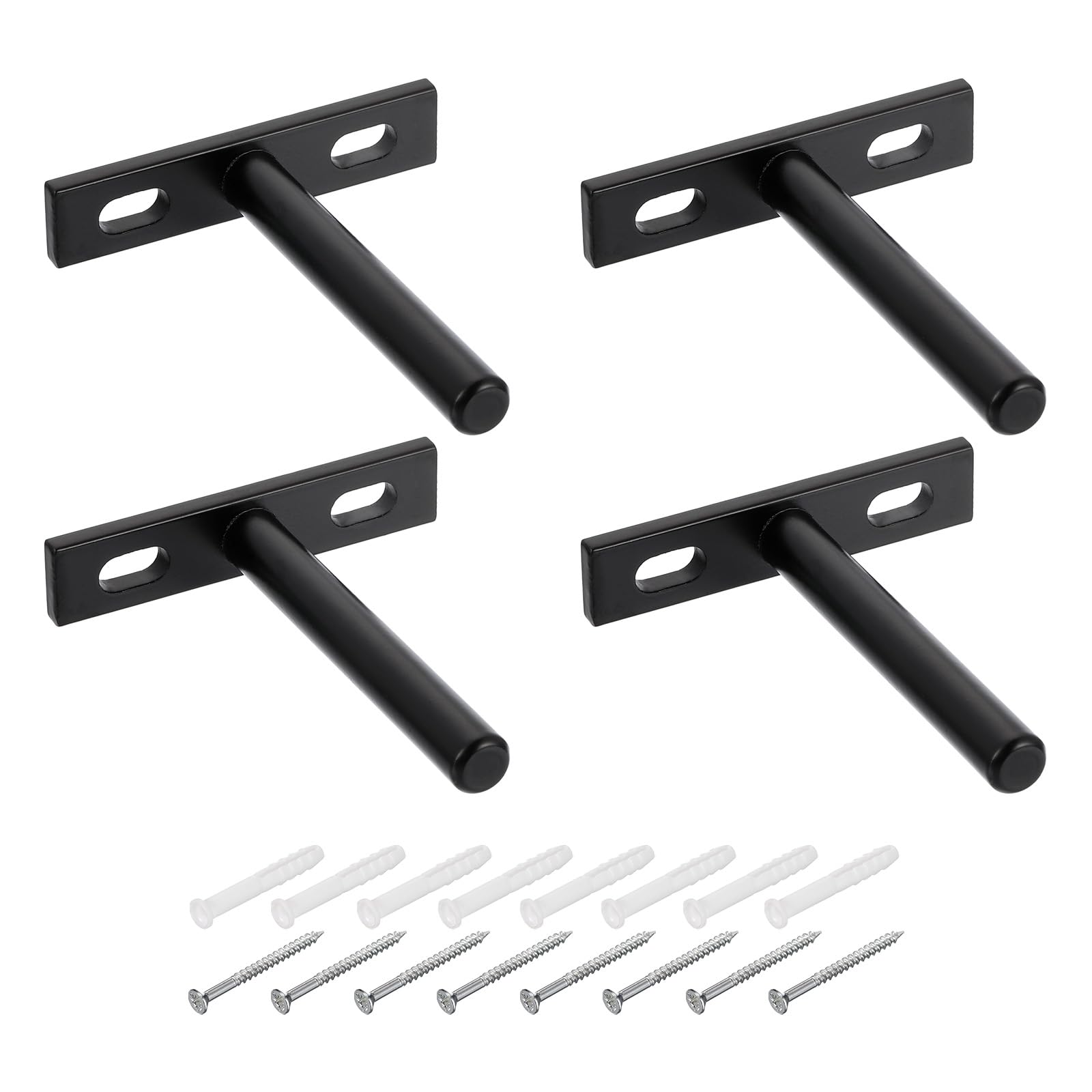 Support étagère flottante noir pour optimiser le rangement de la cuisine et du salon