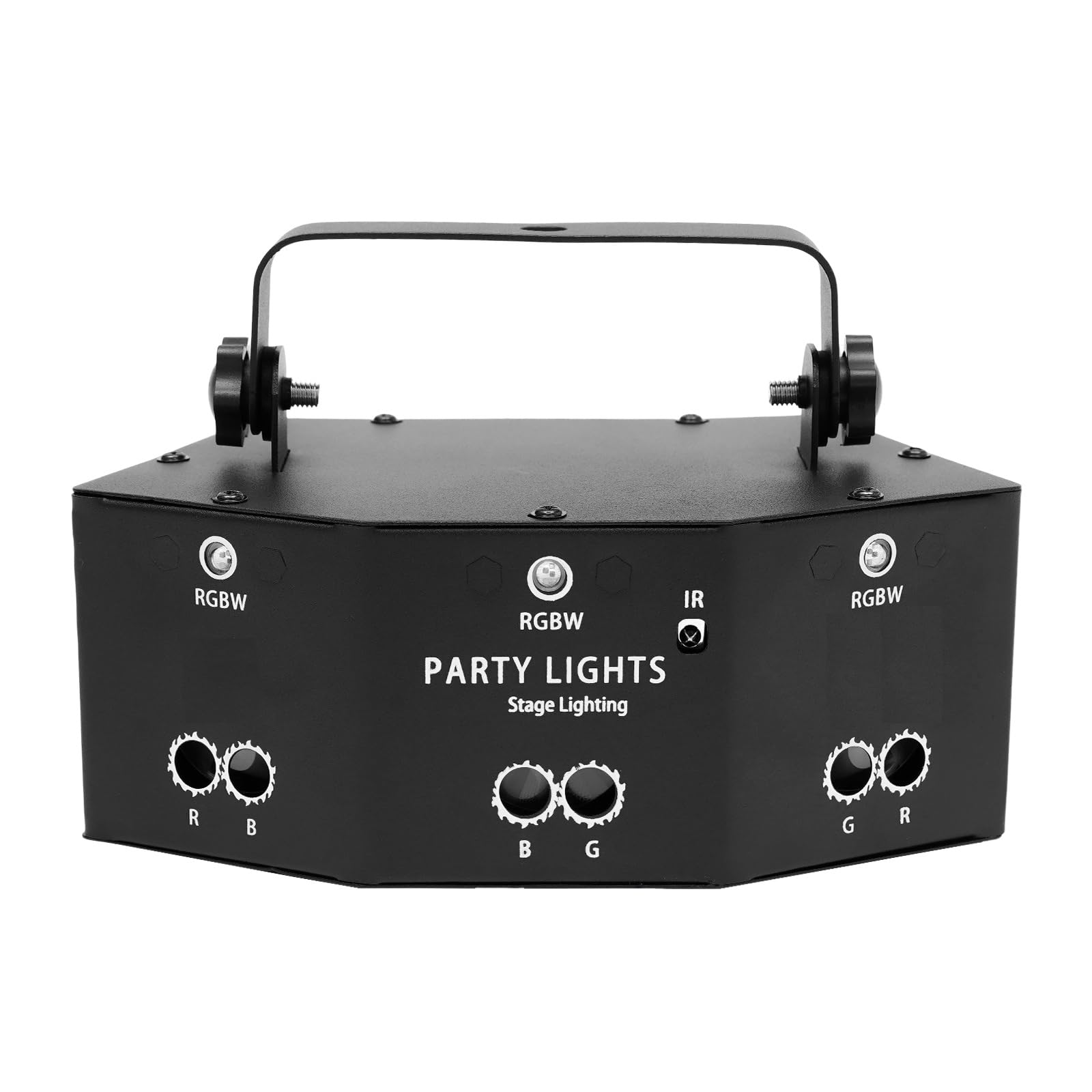 Luz estroboscópica LED DJ con control DMX, mando a distancia para fiestas, DJ, clubes, bares, bodas, festivales, 10 W, LED, 12 patrones de efectos