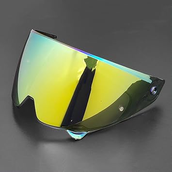 Motorcycle Helmet Visor for RUROC Atlas 3.0 4.0, Wind and Scratch Protection Face Shield Lens, Motorcycle Helmet Face Shield Visor Replacement for Riding and Touring,E Gold Plating