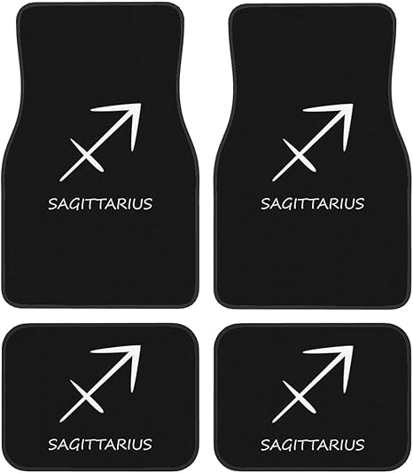 Sagittarius Sign Floor Mats for Cars, All-Weather Car Mats, Fit Automotive Floor Mats for Cars Trucks SUV, Universal Floor Liner Car Accessories