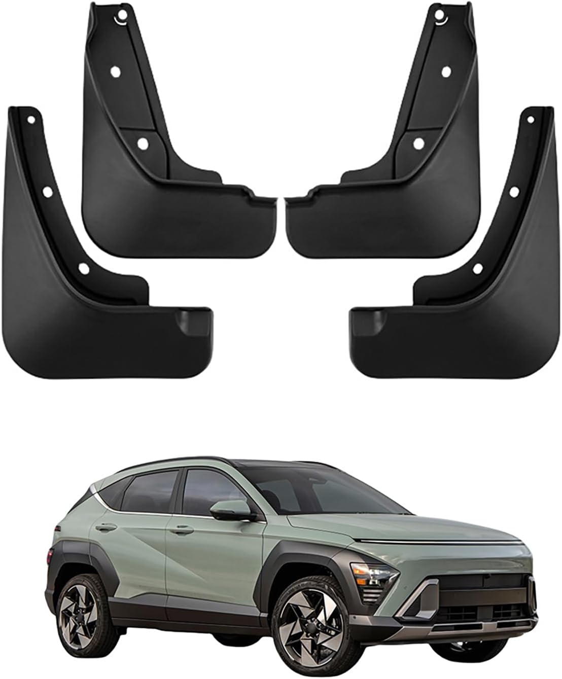 Mud Flaps Splash Guards for Hyundai Kona 2024 2025 2026 Accessories,Front Rear Mudguards 4pc Set No Drilling Fenders