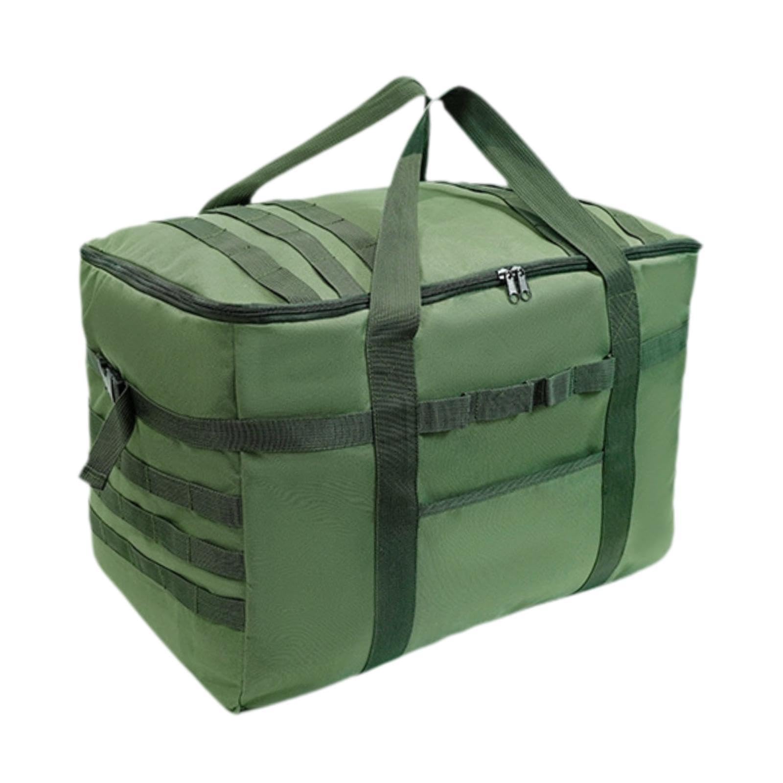 Camping Carry Bag Camping Tote Bag Multifunctional Lightweight Grill Carrying Bag Camping Cookware Bag for Outdoor BBQ Hiking, 53L Green