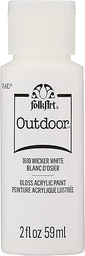 FolkArt Pintura acrílica para exteriores en varios colores (2 onzas), color blanco mimbre 1610