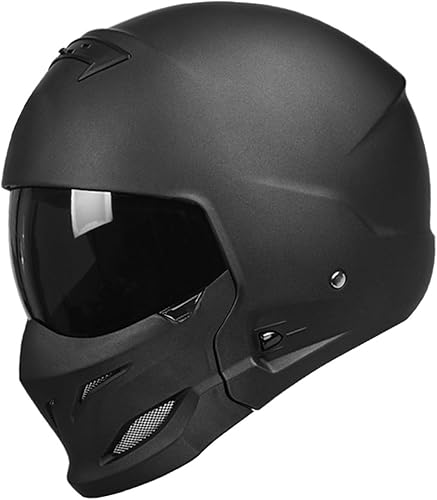 Casco de cara completa para motocicleta unisex-adulto para bicicleta de tierra, ATV, scooter, crucero, casco de motocross de 34 de cara