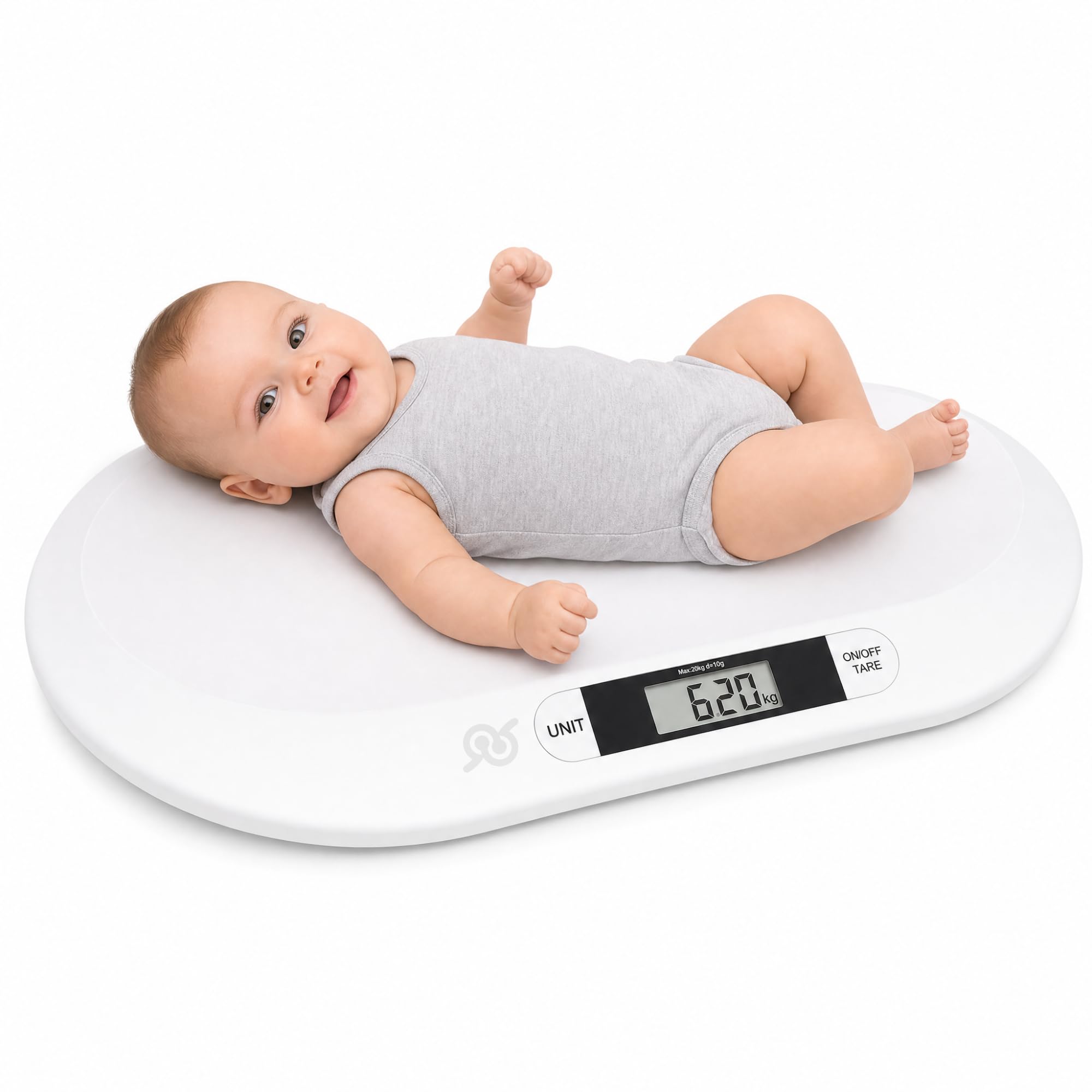 Bilancia Neonato Digital Display LCD Tara Kg Lb Precisione 10G Piattaforma Curva