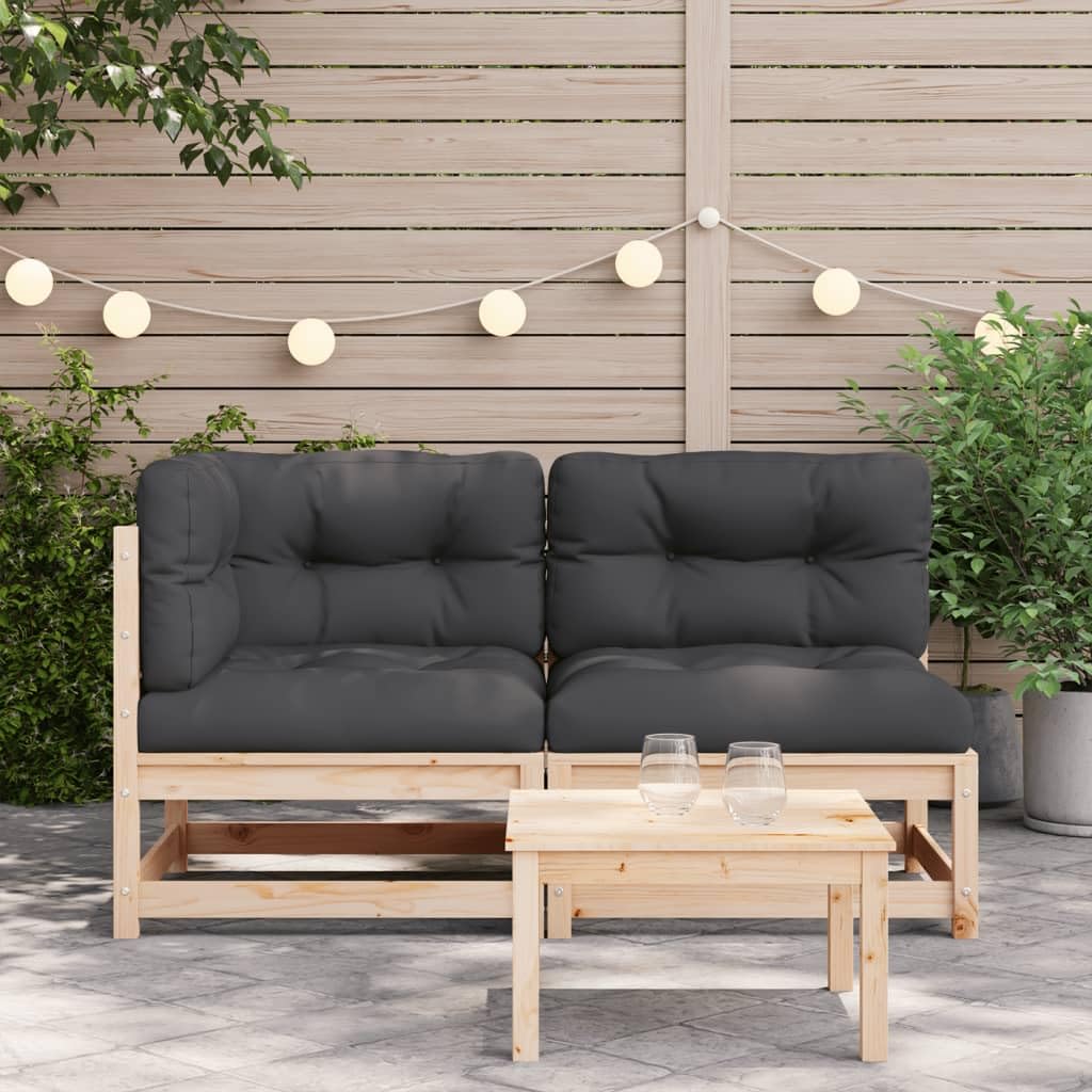 sofás de Dos plazas,Sofa 120 cm,Sofa Cama Dos plazas,Sofá de jardín de 2 plazas con Cojines Madera Maciza de pinoAdecuado para salón, Dormitorio