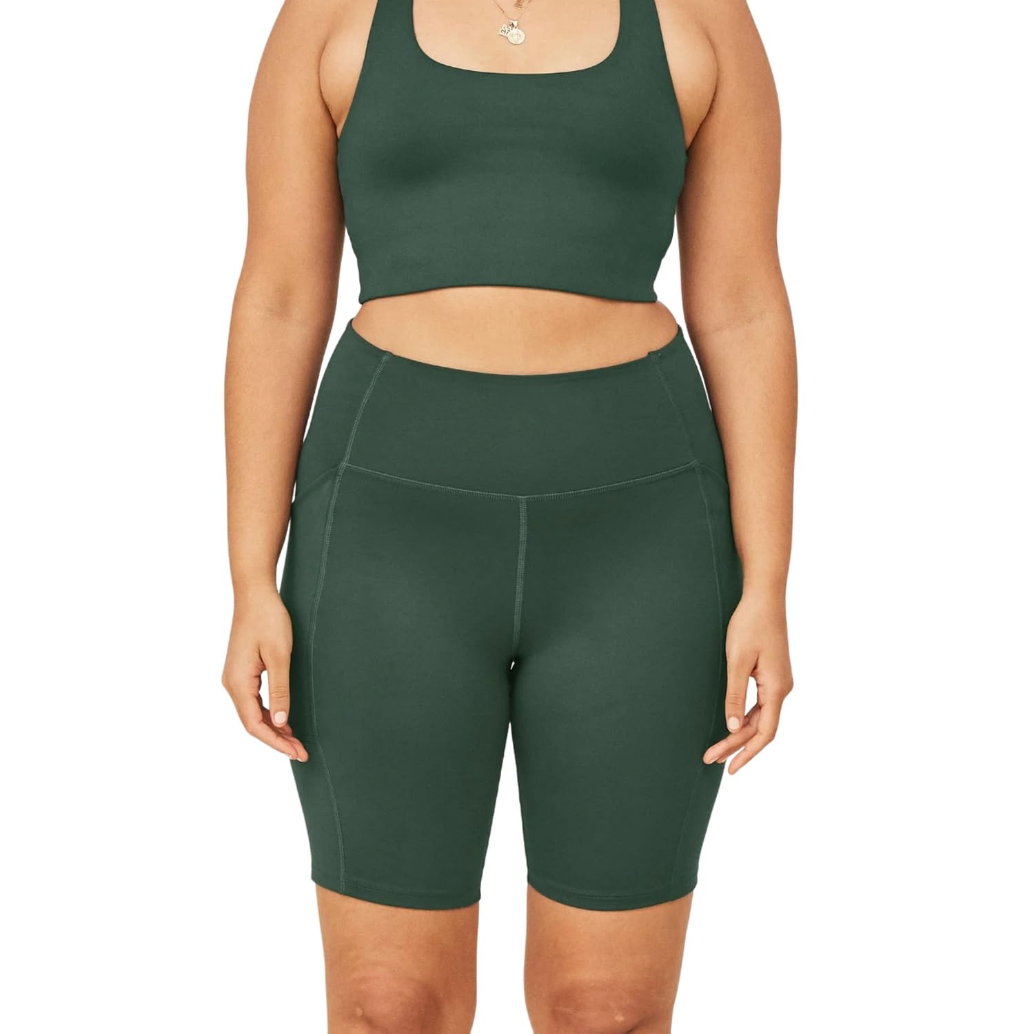 Girlfriend Collective Women’s Sports Shorts High-Rise, Pockets, Ultra soft and light bike Shorts with pockets, High-Waist Shorts for Training and Yoga, Sweat-wicking and quick-drying