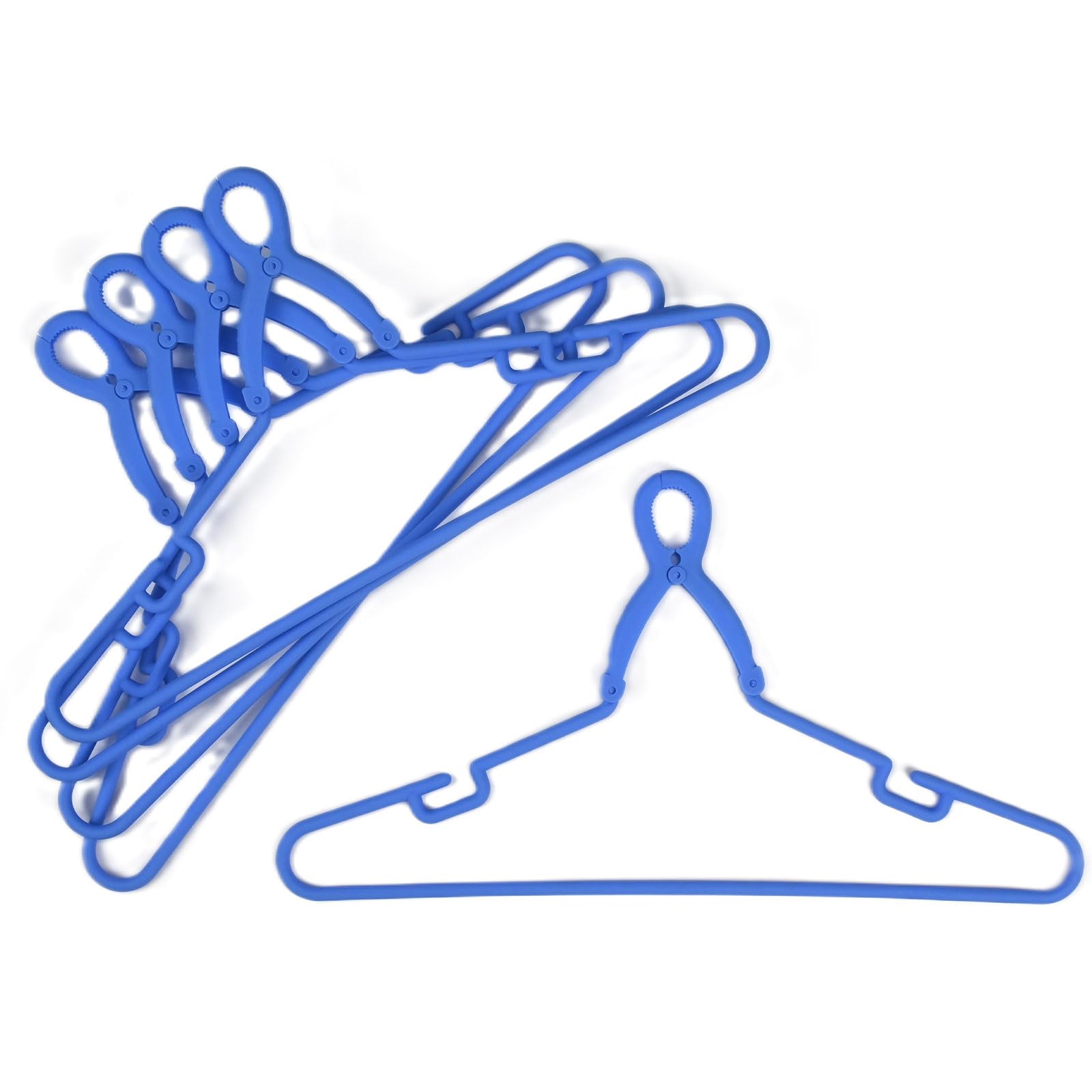Sawafuji TB-46-5P Tobanaikun Laundry Hanger, Wide, Set of 5, Blue