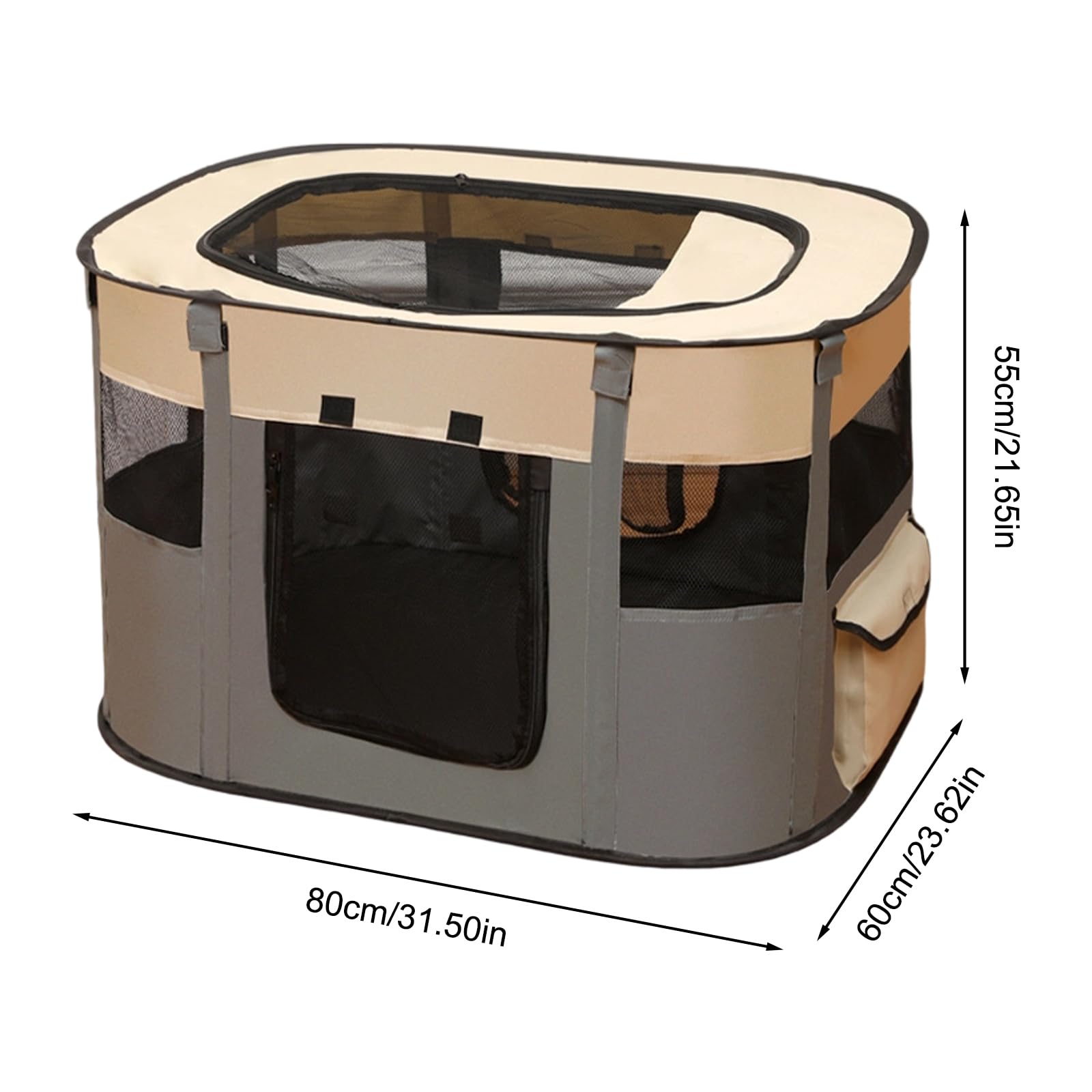 EUBSWA Recinto per cuccioli, 80x60x55cm Recinto per animali domestici per cani, gatti, conigli e piccoli animali per interni ed esterni