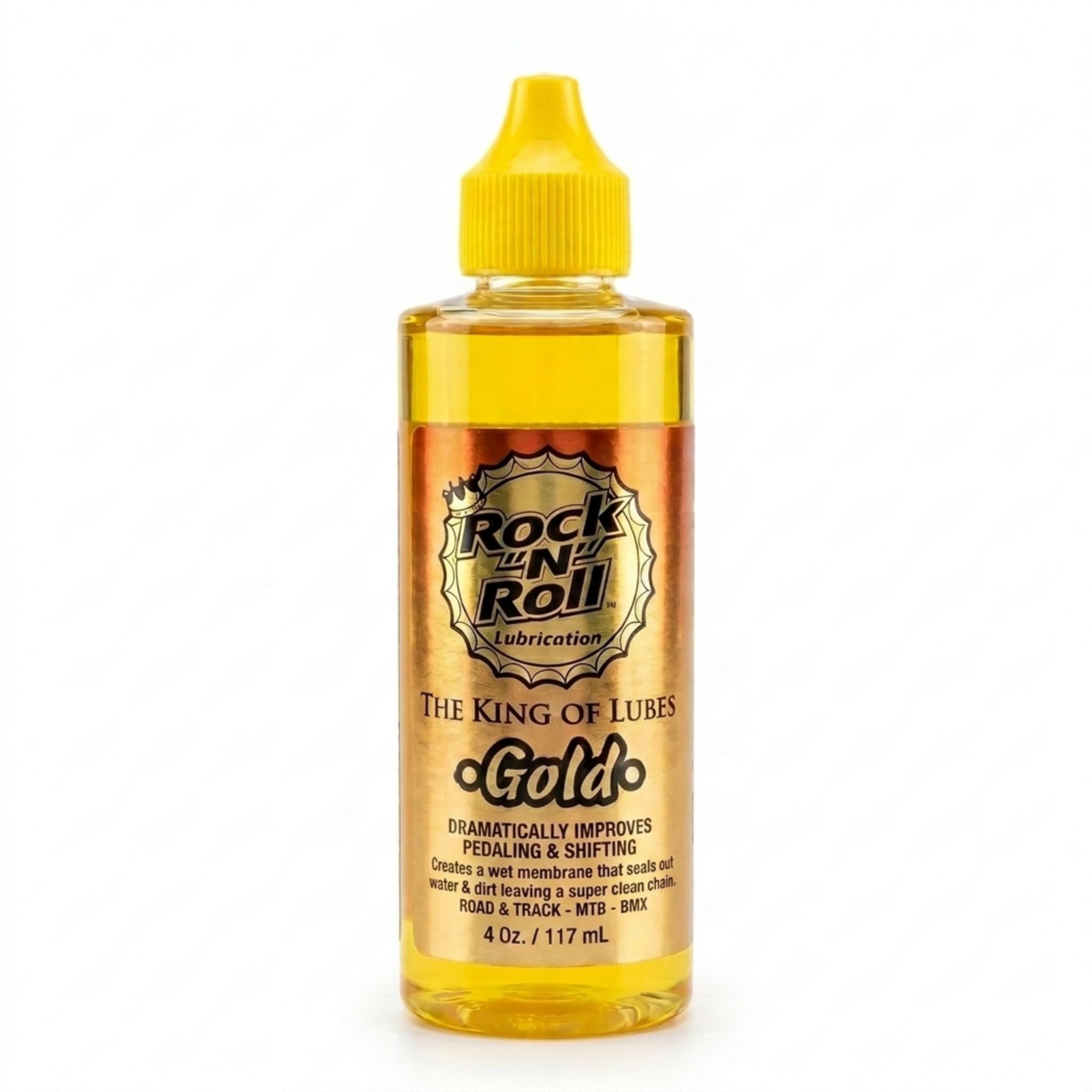 Amazon.com : Rock N Roll Gold Bike Chain Lube 4oz, 2-in-1 Cleans &  Lubricates, Quiet Smooth Shifting, Road and Track BMX & MTB : Bike Chains :  Sports & Outdoors