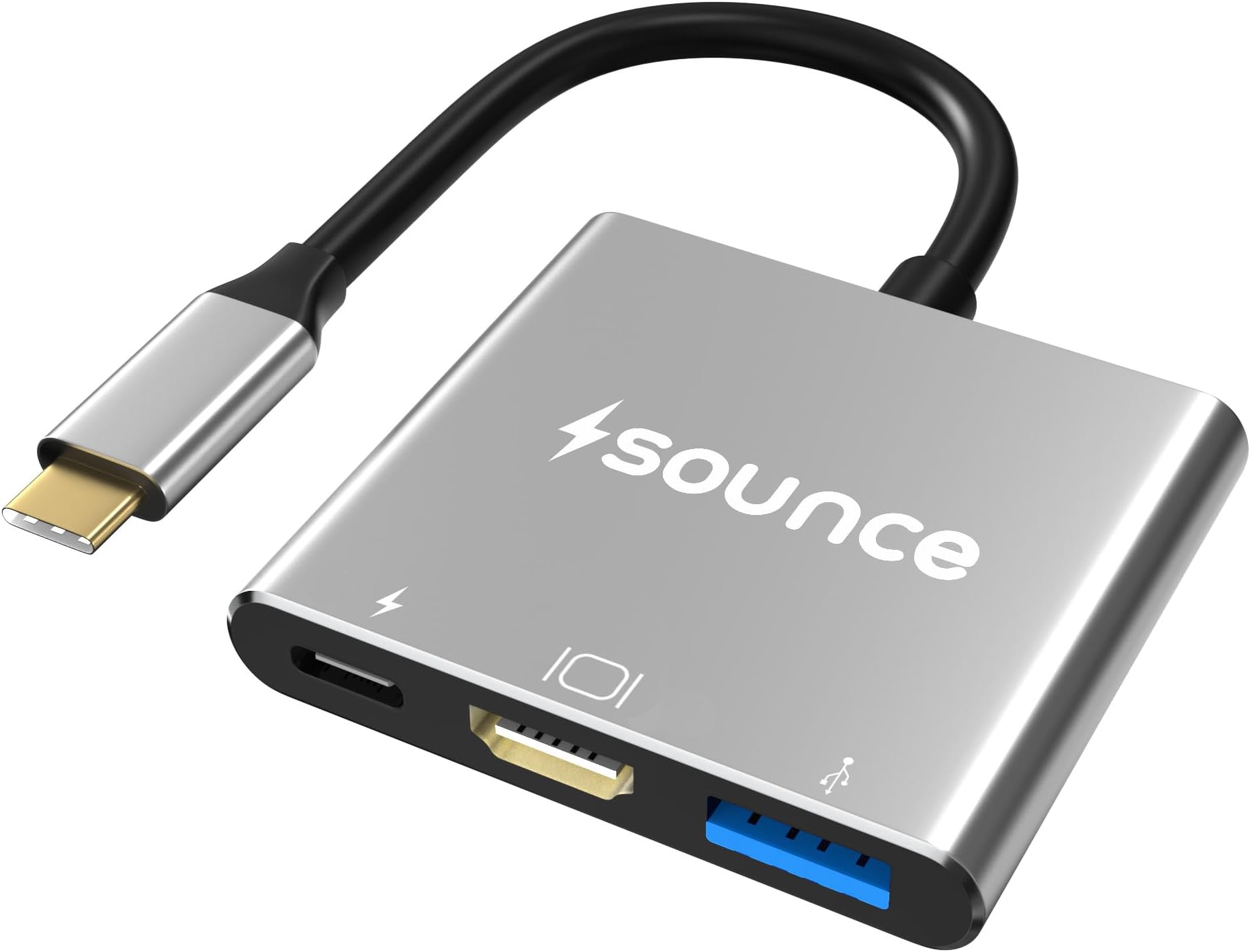 Sounce 3-in-1 USB C to HDMI Multiport Adapter -USB Type C Hub with 4K ...