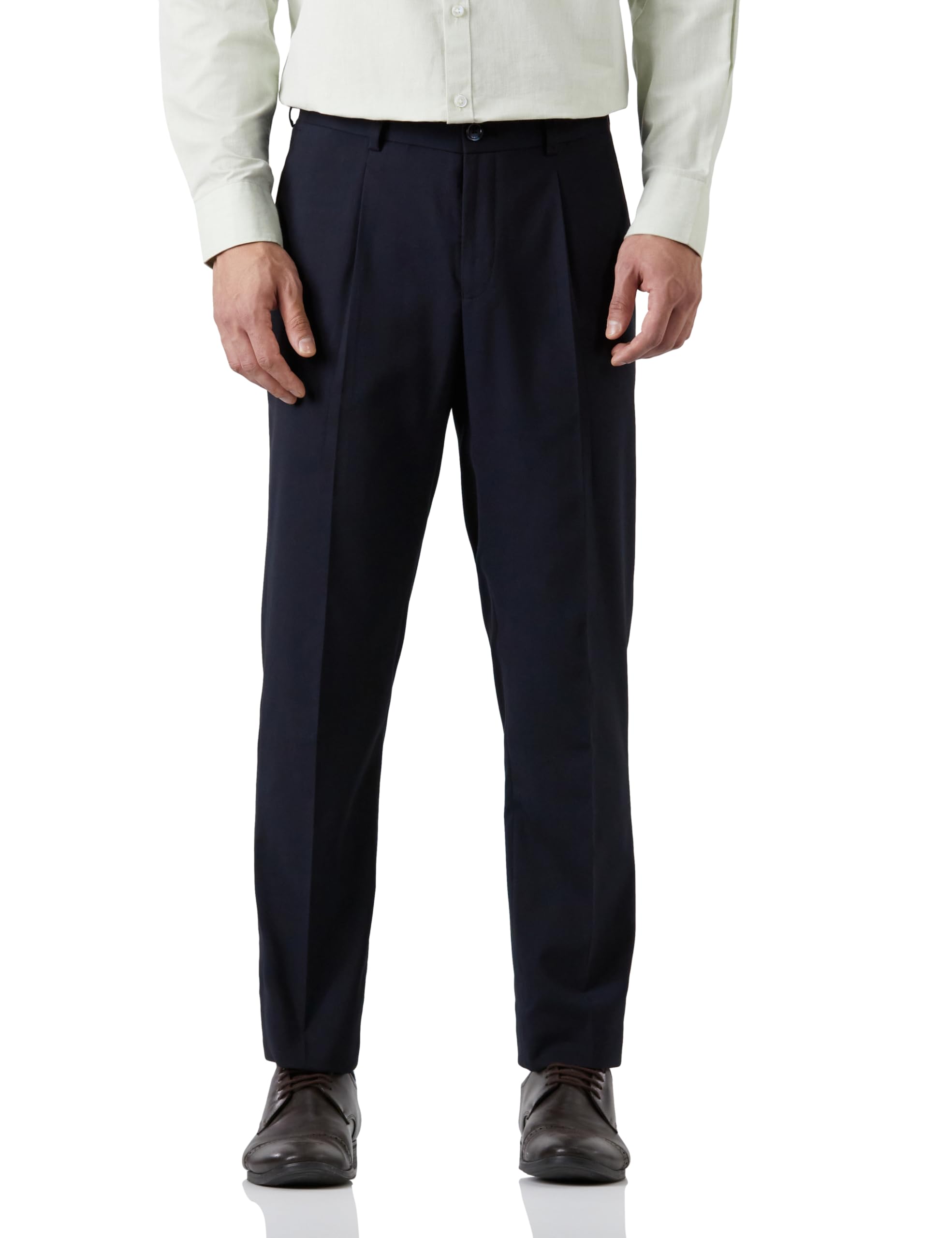 amazon brand - symbol Men Men's Stretchable Formal Pants | Trousers (Regular Fit)-picture-10