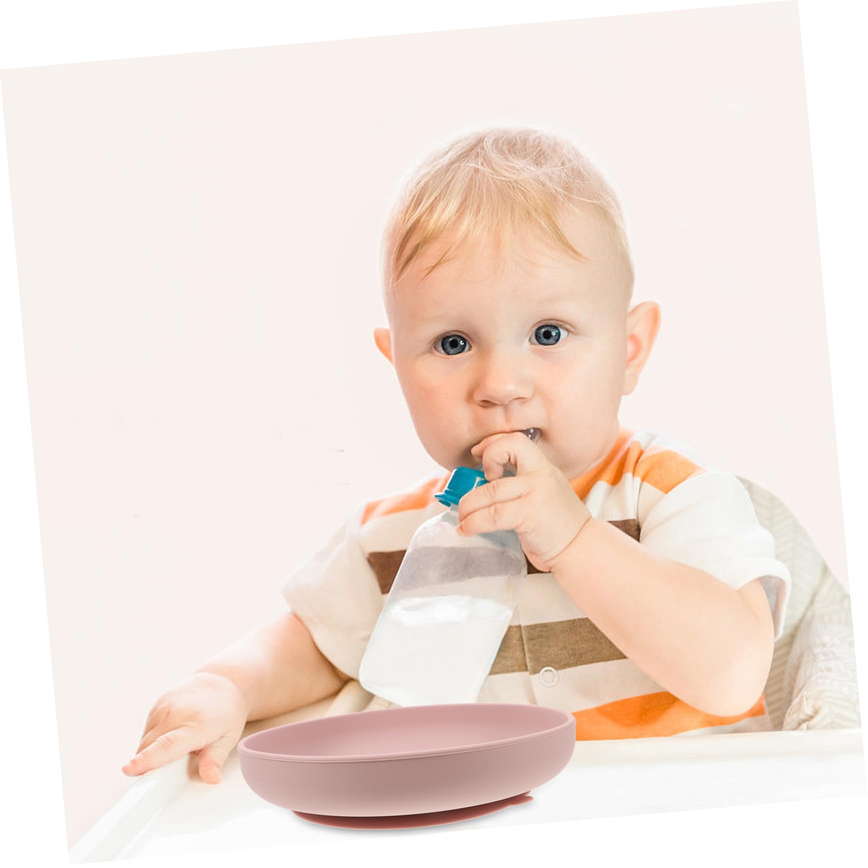 Anneome Plato de Silicona Antideslizante con Base de Ventosa para Personas Mayores y Discapacitadas, Vajilla Estable y Práctica para Alimentación Autónoma