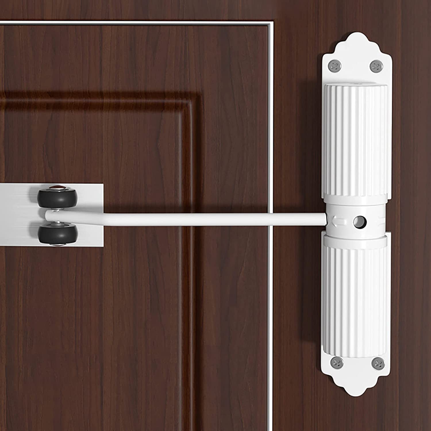 Lavami Wit Automatic Hydraulic Door Closure Heavy Duty Gate Closer For Interior Exterior,Safety Spring Loaded Door Closer,Overhead Fire Rated Door Closer,H Adjusting Rod And Screws (2 Styles) (Color :