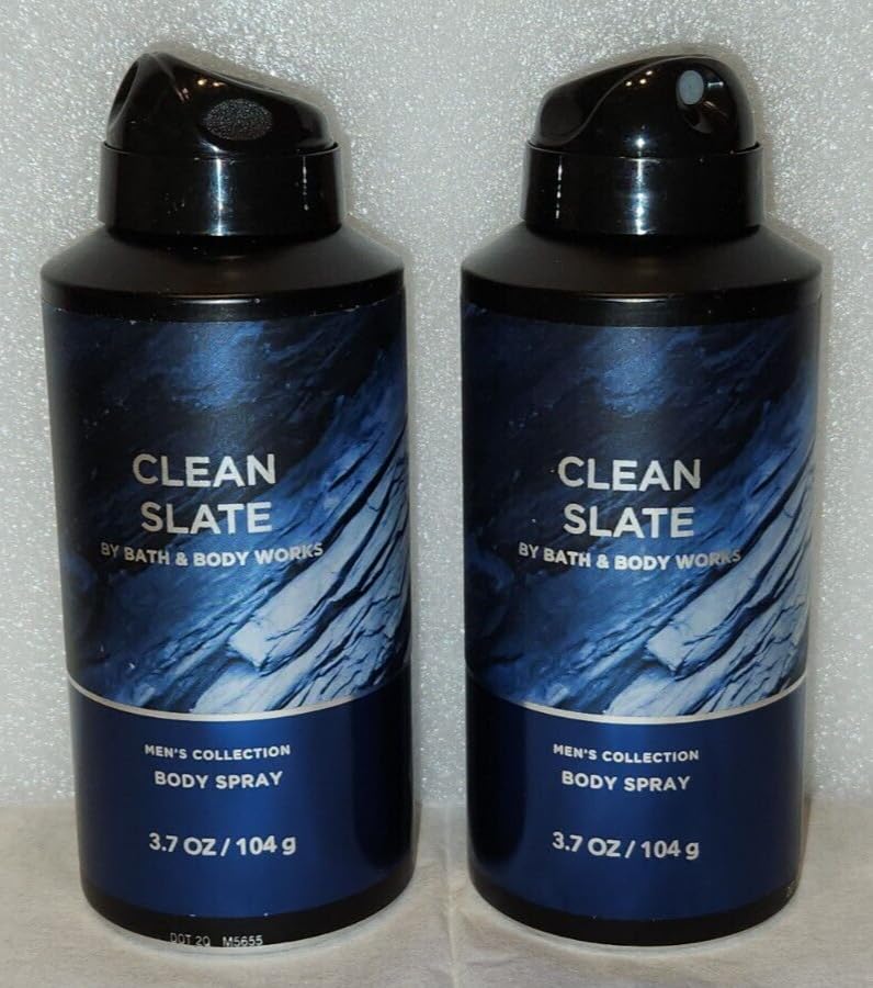 2 pack CLEAN SLATE bath body Men's Collection Body Spray Deodorant 3.7 oz