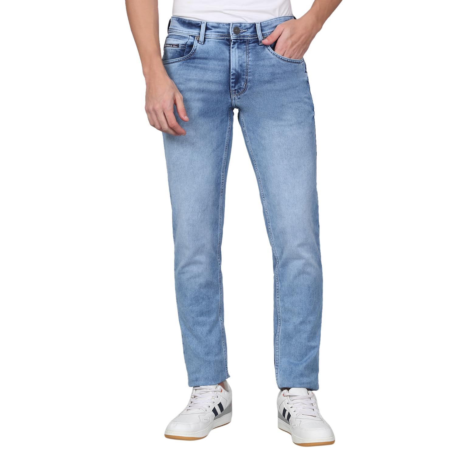 cantabil Men's Solid Blue Regular Fit Casual Jeans | Mens Full Length Cotton Casual Jeans (P_MDNM00636)-picture-30