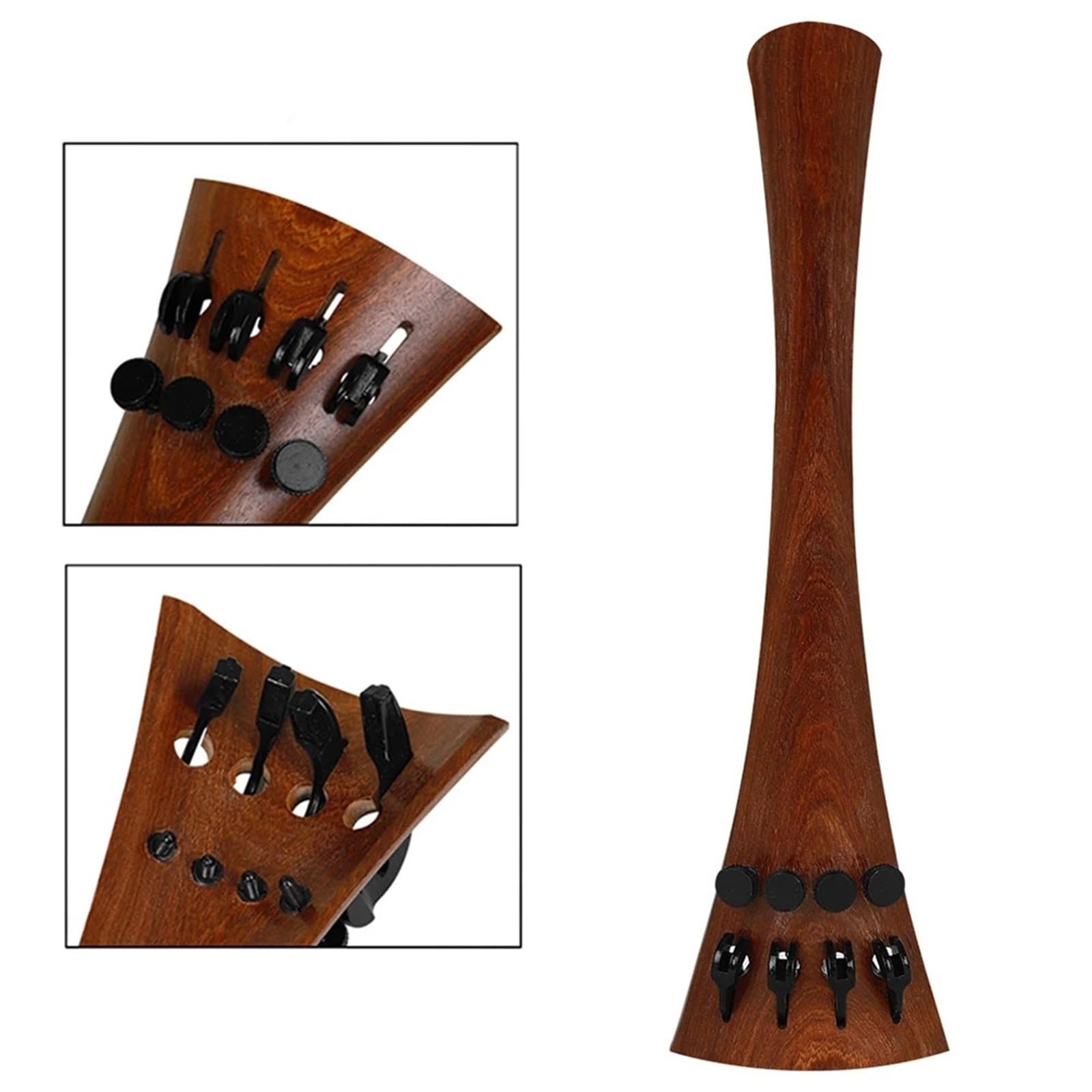 Cello Tailpiece Redwood And Metal Producing 4/4 Professional String Adjuster Classical Cello Tailpiece Easy Installation Parts