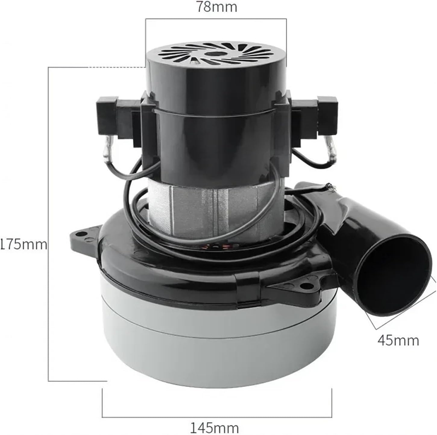 Industrial Vacuum Cleaner Motor Accessories， 220V 1200W 50HZ Side Air Outlet Motor, All Copper Wire Dust-Free Saw Motor