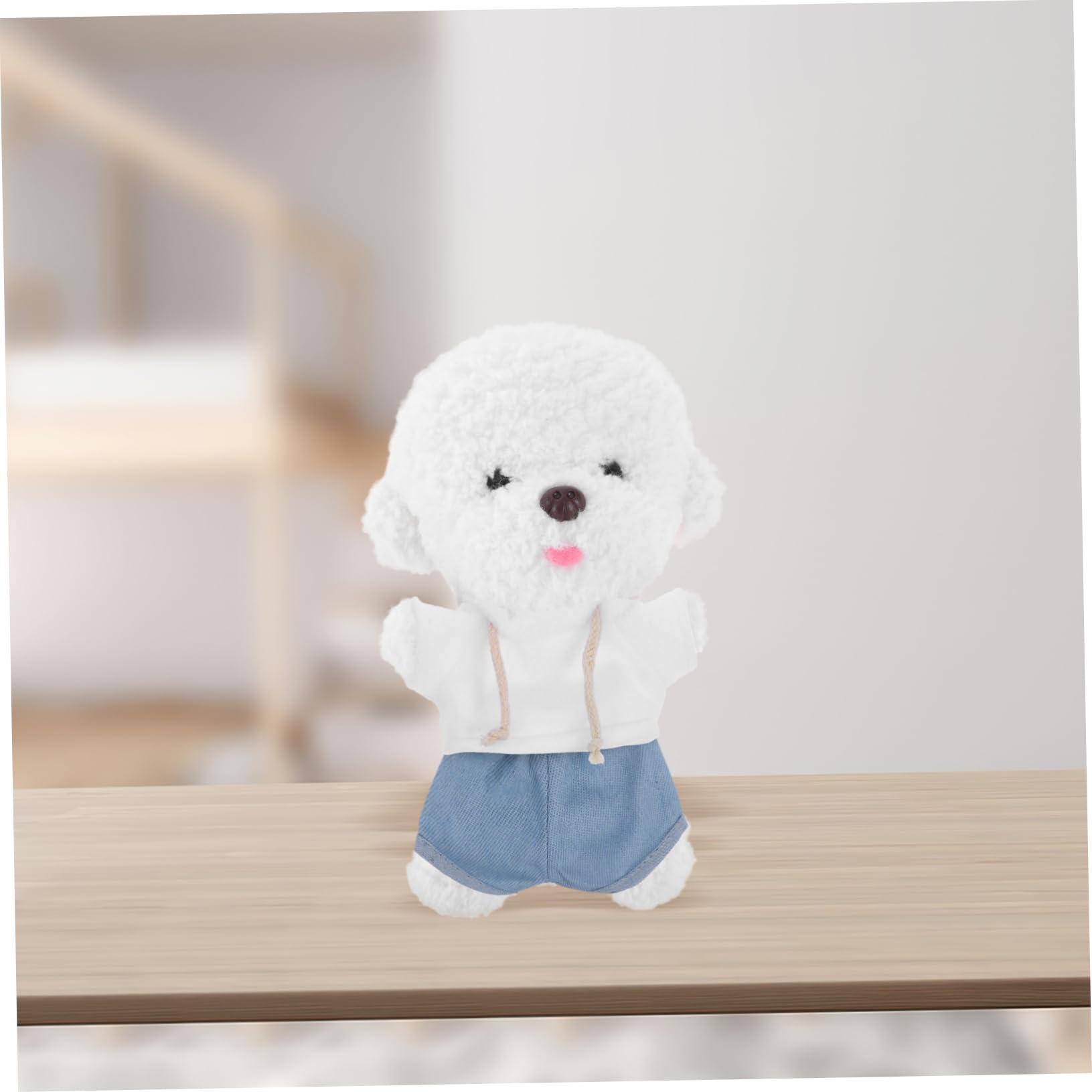 Garneck 1 Set di Vestiti di Peluche Orsi Vestiti Vestiti Intercambiabile Abito Felpa con Cappuccio e Pantaloni Panno Animale Piccoli Vestiti Vestiti Bambole di Peluche Tessuto