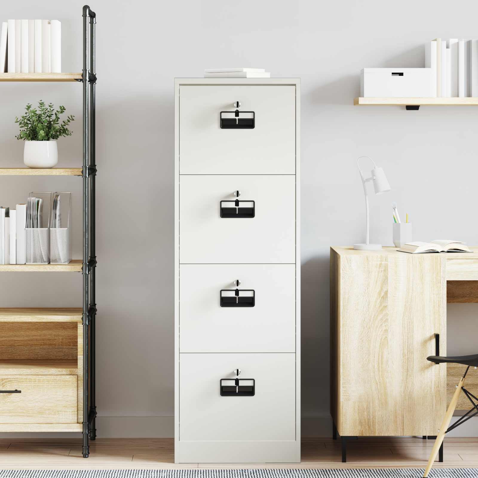 Armadietto portadocumenti bianco 45,5 x 42 x 139 cm in acciaio freddo