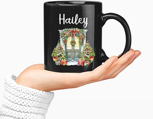 Vista 123 de Taza de café de Navidad personalizada con muñeco de nieve, taza de cerámica de Navidad, taza de Navidad personalizada con nombre, taza de Navidad