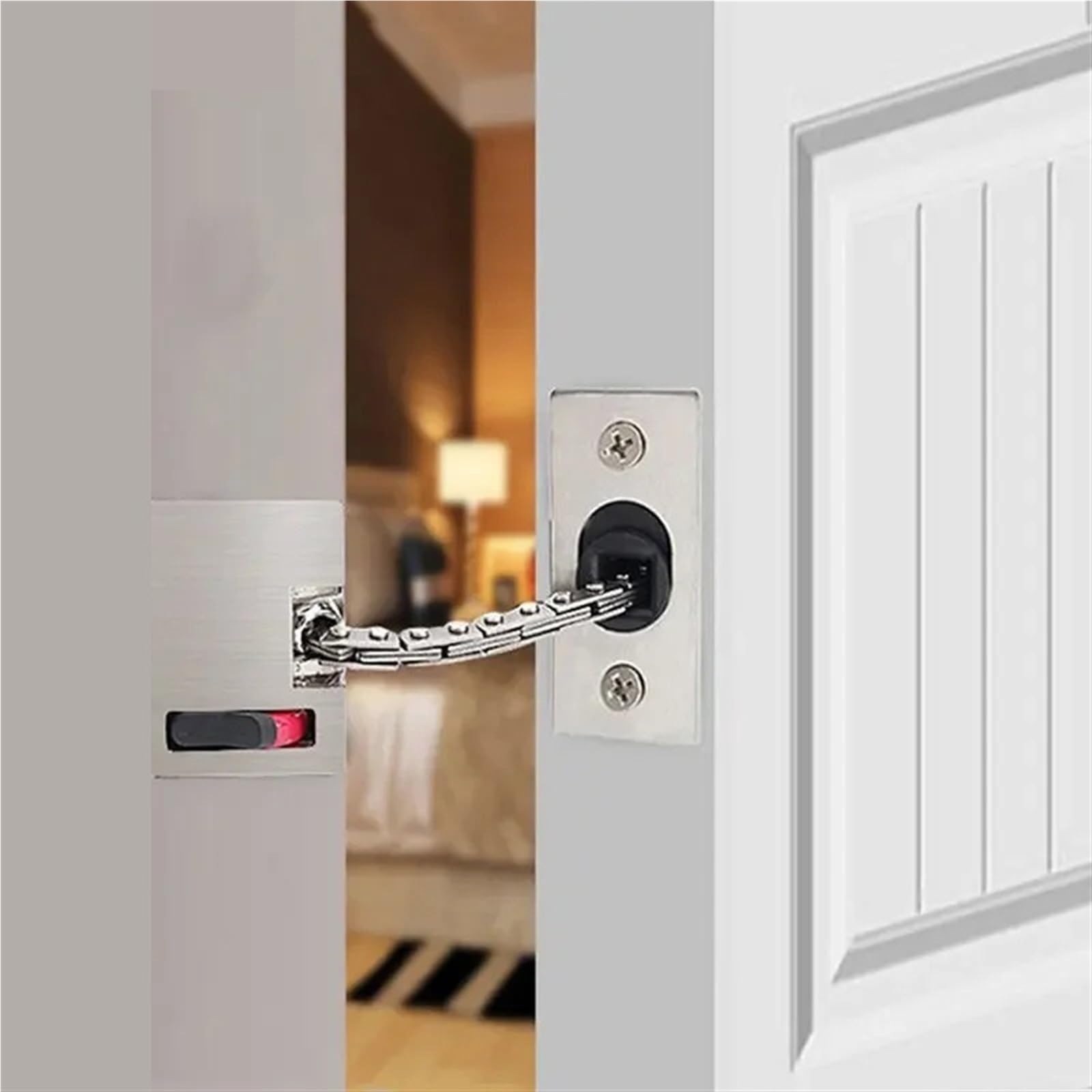 Cerradura de cadena de puerta Perno de seguridad oculto Aleación de zinc Multicolor(A3)