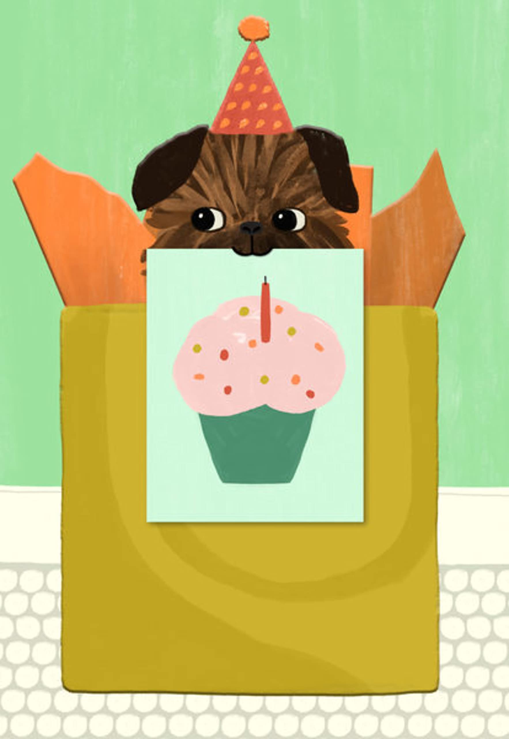 Hallmark Birthday Card (Puppy in a Party Hat) (5RZB2075)