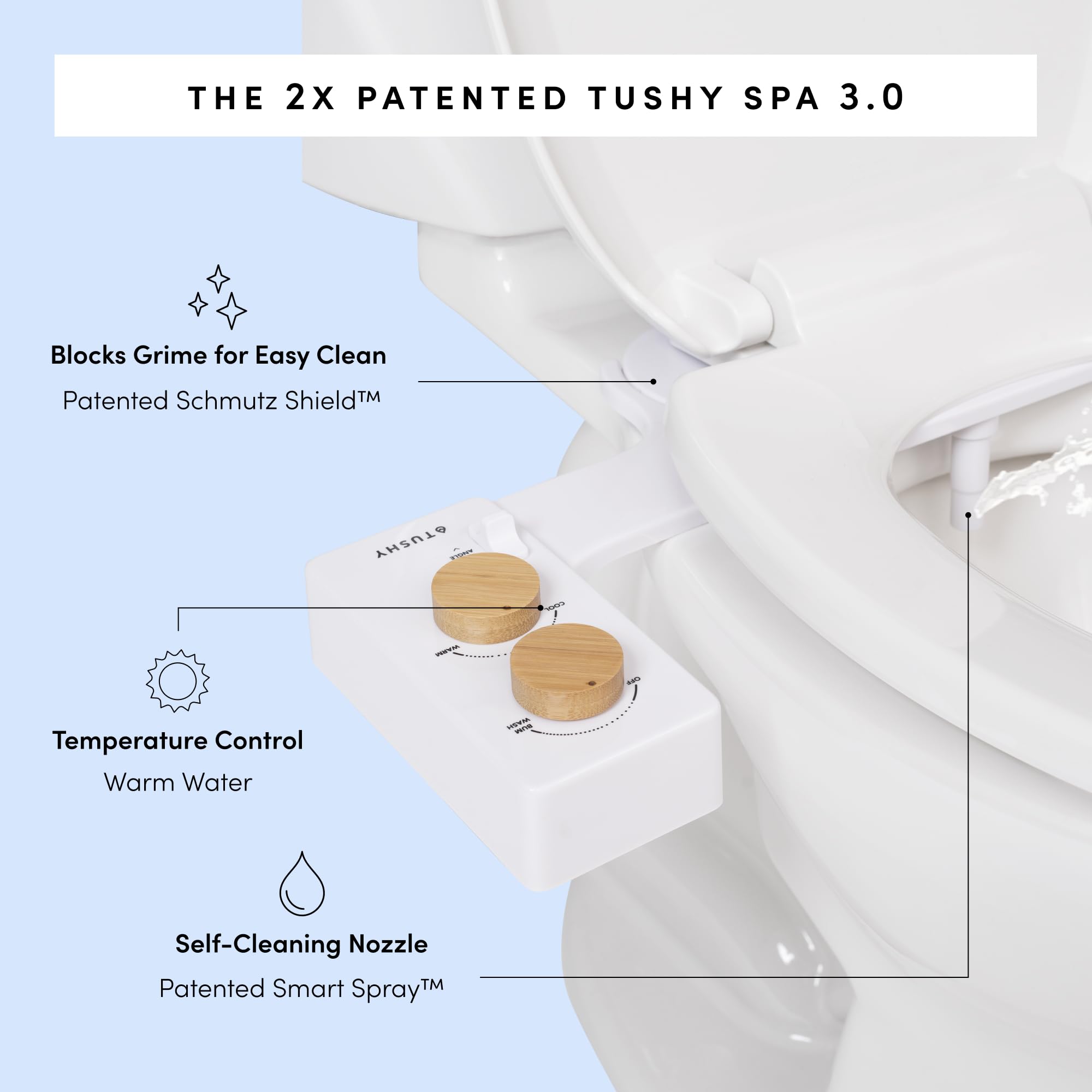 Tushy 3.0 Spa Cool To Warm Water Bidet Attachment Easy