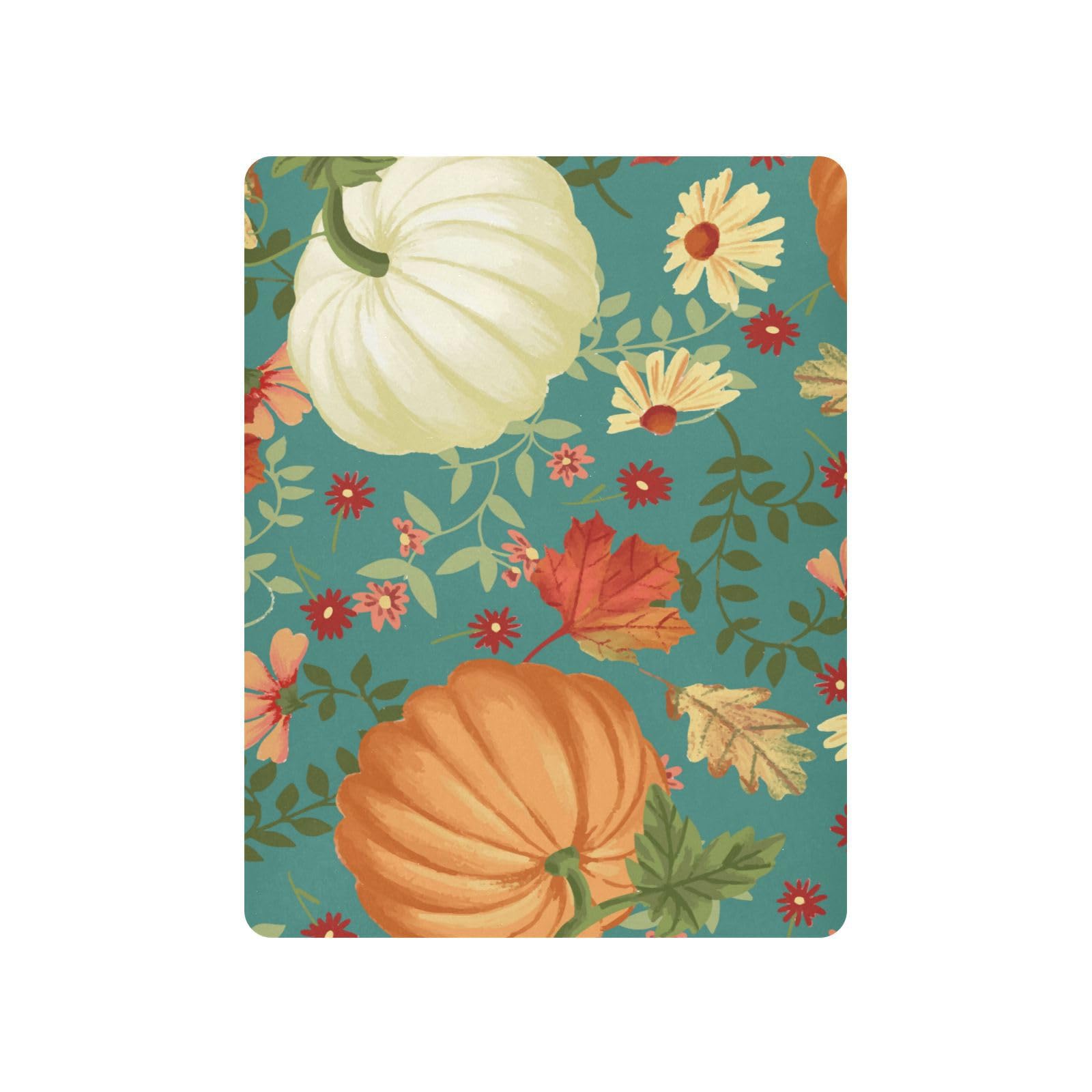 Moudou Autumn Harvest Pumpkin Playard Sheet for Boy Girls, Soft Breathable Fitted Toddler Sheet for Standard Playard Bed Mattress, 39 x 27 x 5 Inch