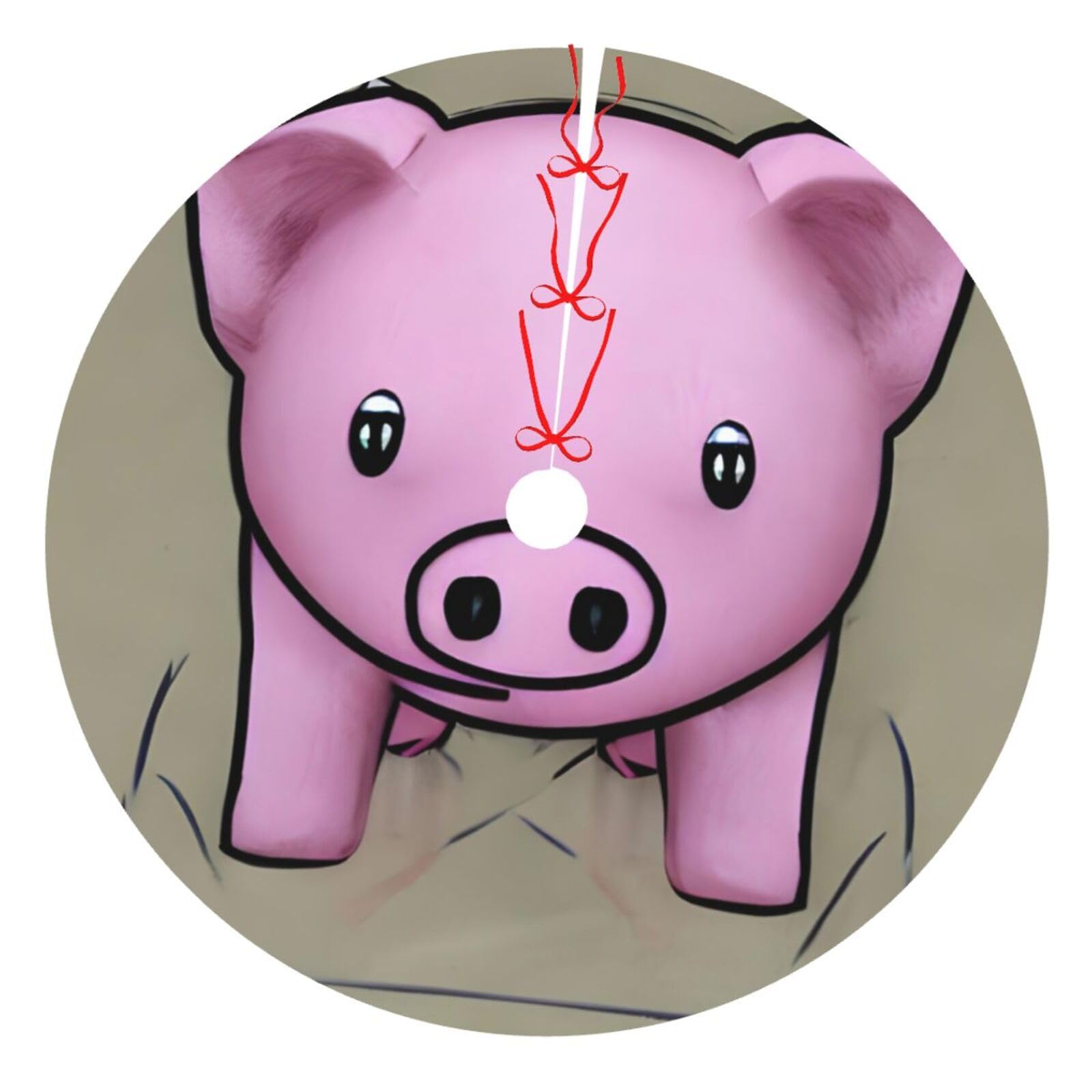 Tapis de fête en forme de porc avec design imperméable intérieur extérieur