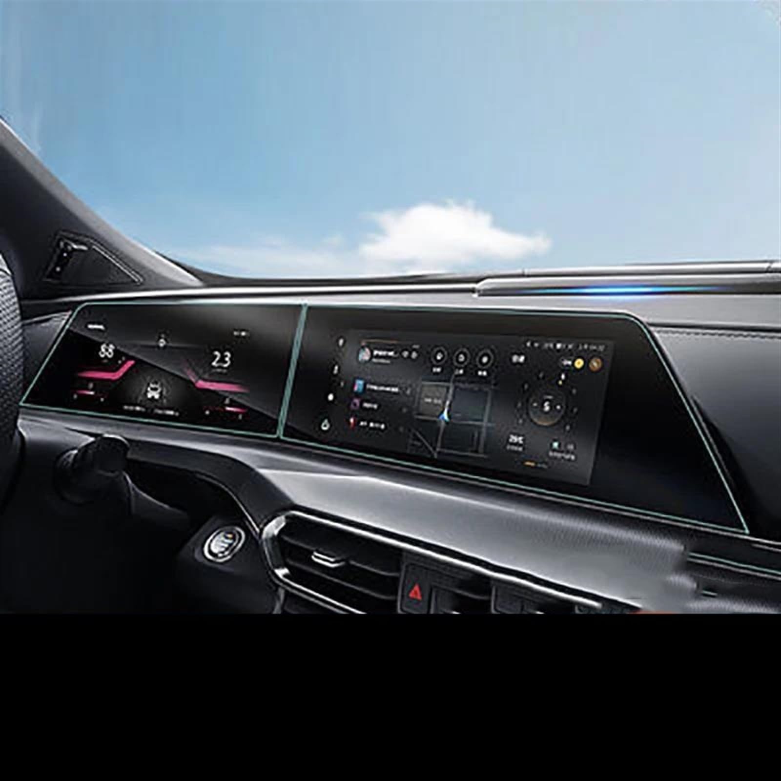 Panzerglas Displayschutzfolie Navigation Changan für Uni-t 2022 (12,3 Zoll)