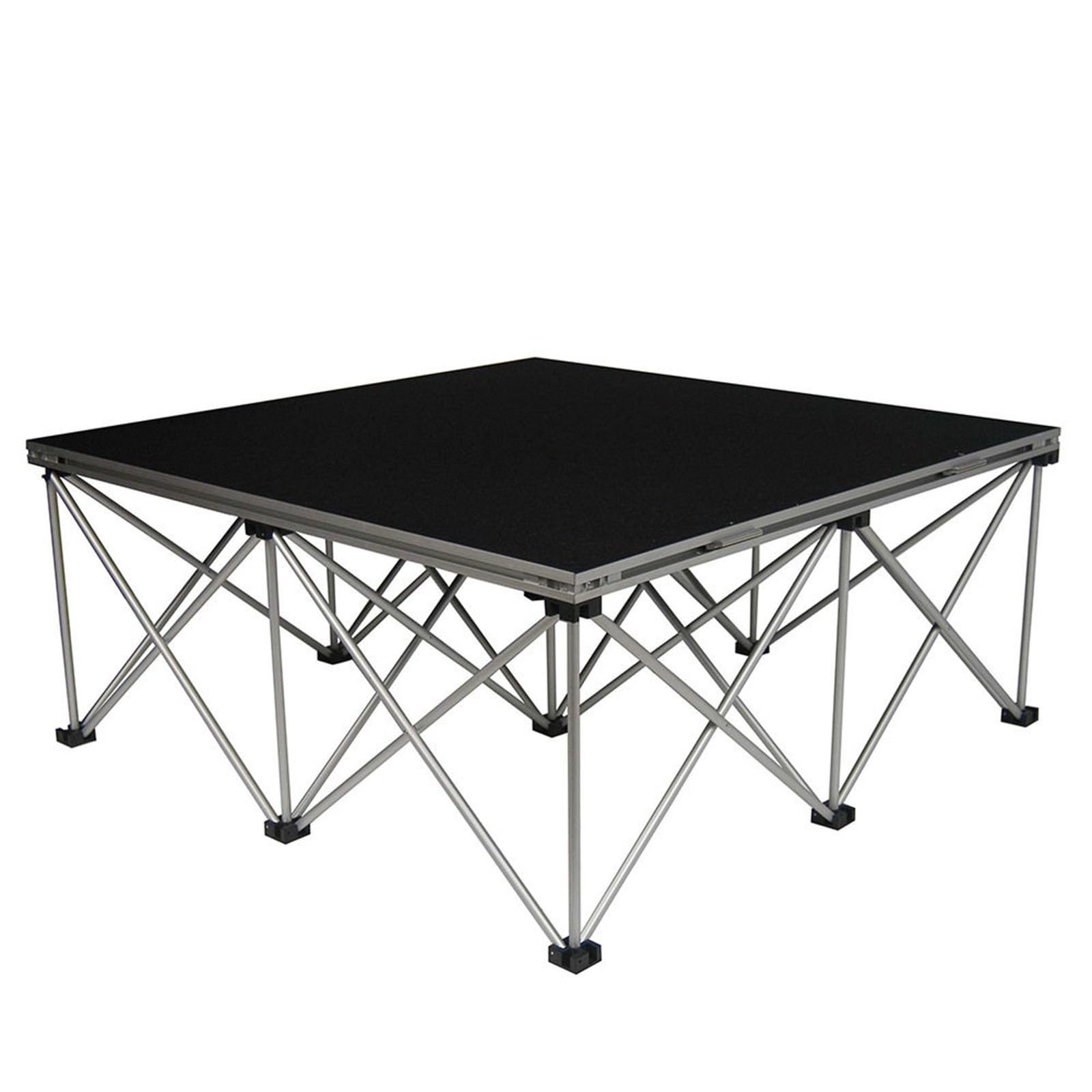 Pedana modulare con Struttura Pieghevole, Piattaforma componibile per Canto e Ballo, con Rivestimento Superficiale Antiscivolo(122x122x80cm/48x48x31.5in)
