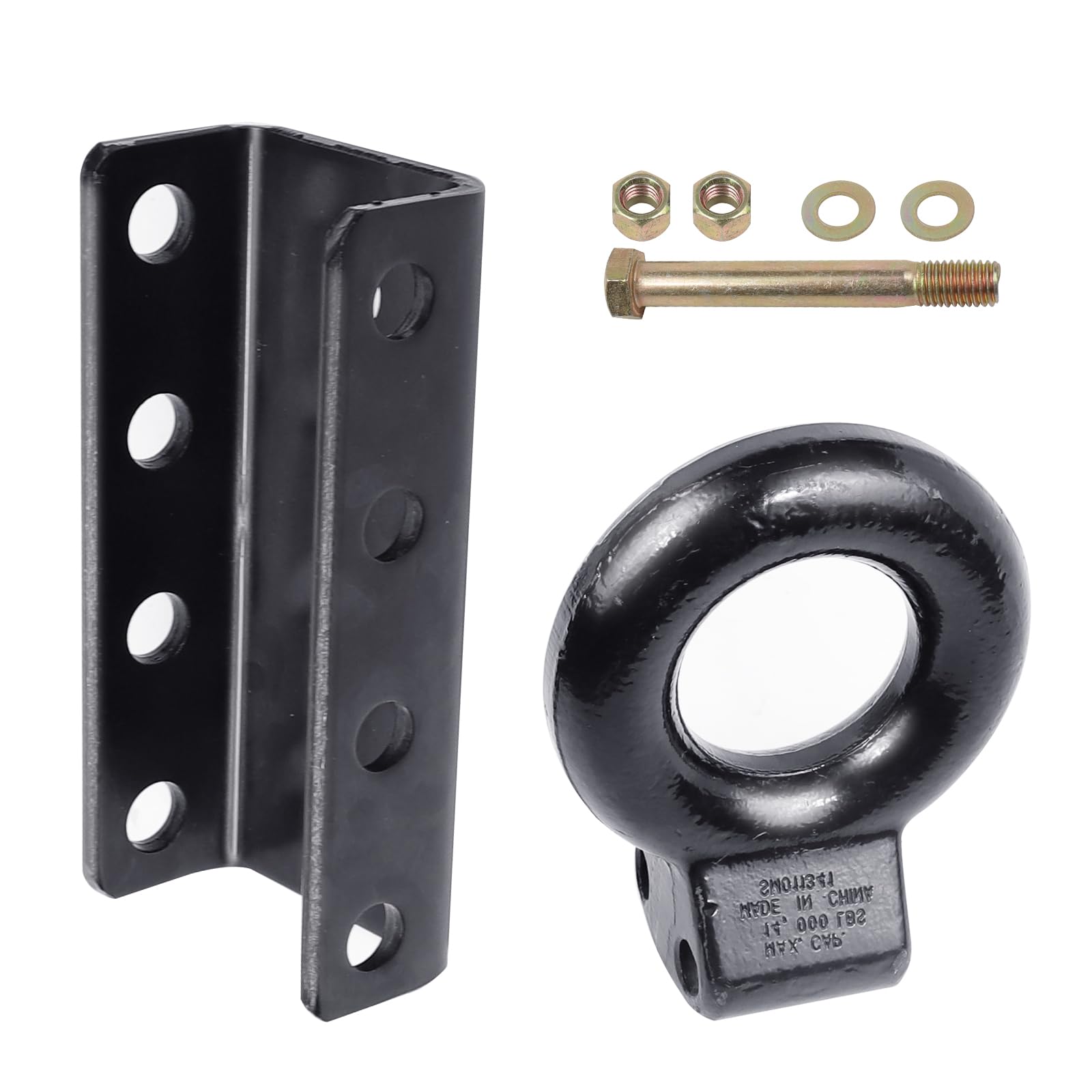 NBJINGYI Heavy Duty Cast Lunette Anello regolabile 6.350 kg con staffa canale regolabile in 3 posizioni