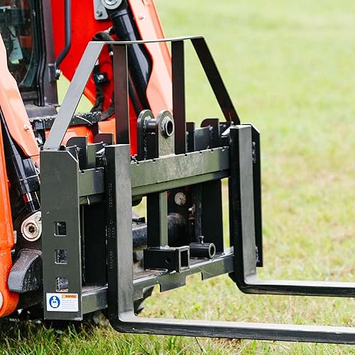 Miniatura 3 de Titan Attachments Bastidor de horquilla para palets serie estándar, cuchillas de horquilla de palet de 36", conexión de enganche rápido para