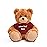 Plushland Teddy Bear 11 Inch, Stuffed Animal Personalized Gift - Great Present for Mothers Day, Valentine Day, Graduation, Birthday,Anniversary, get Well,Christmas (Mocha Bear, Maroon)