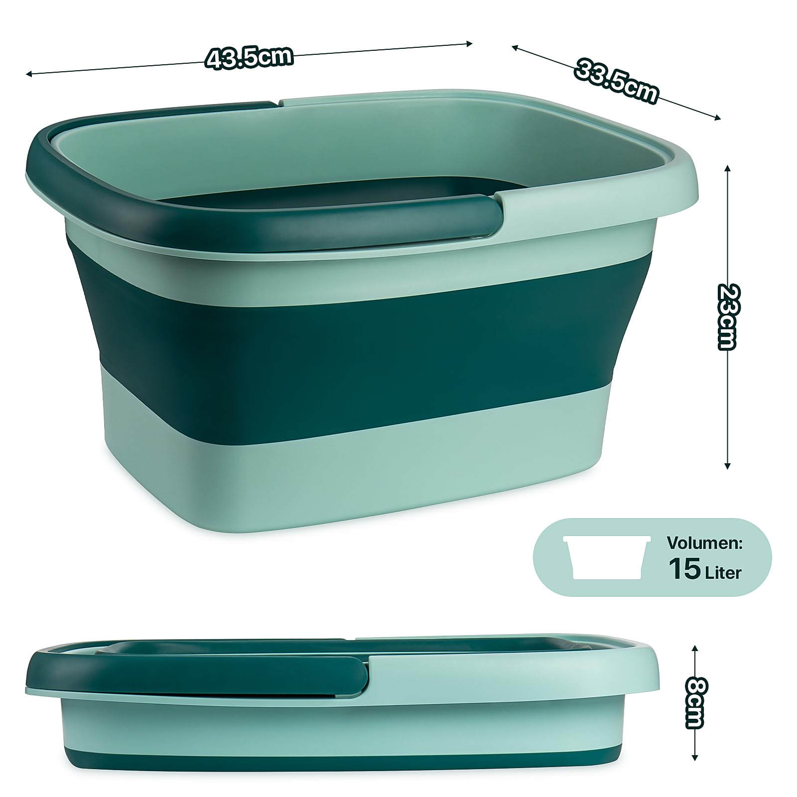 Vasca per Pediluvio per Piedi Rilassati, Vasca da Piedi Pieghevole e Portatile con Maniglia, Vasca per Pediluvio con Funzione di Massaggio