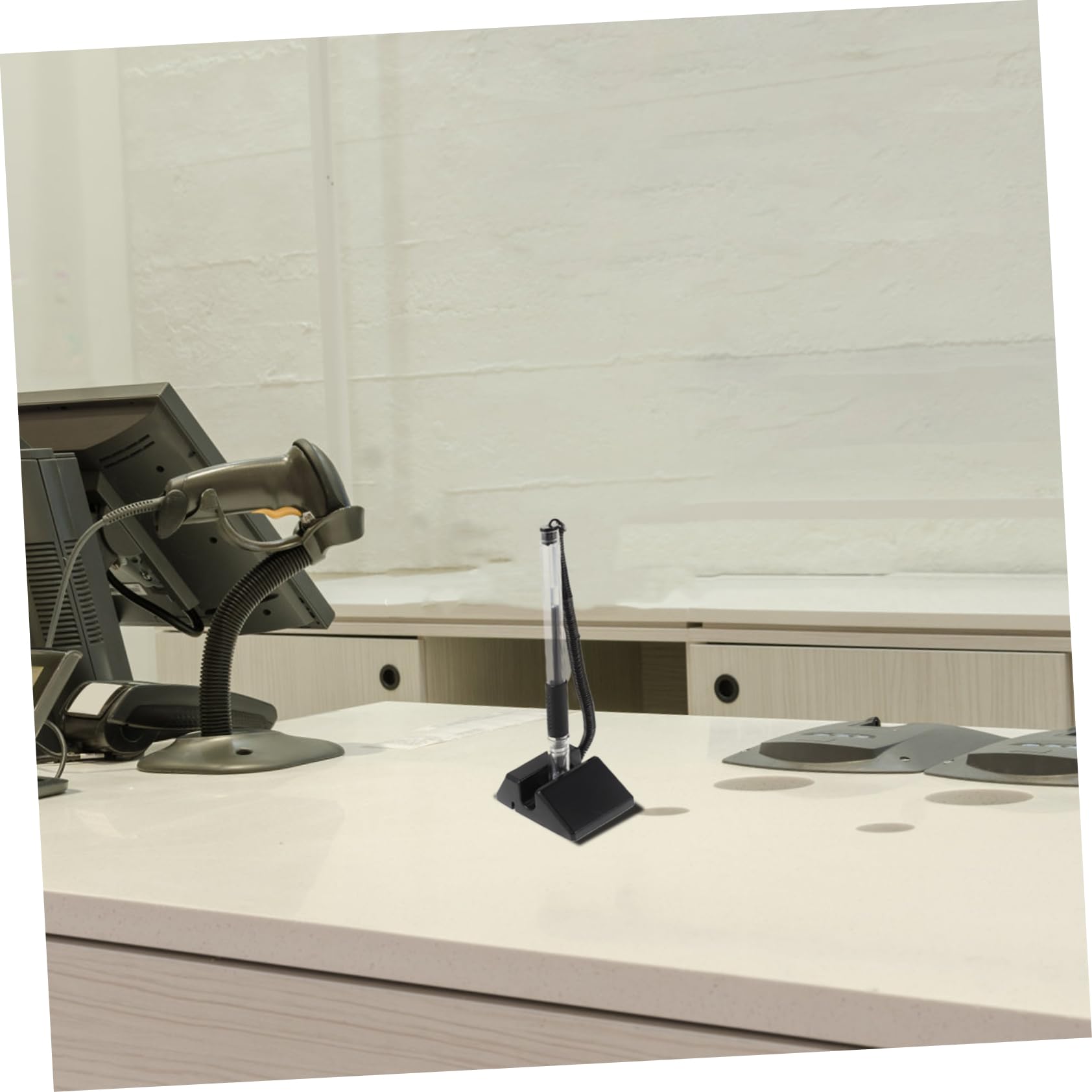 Lot de 2 Stylos à Encre Gel Noirs pour Bureau Comptoir Réception 5 Pièces