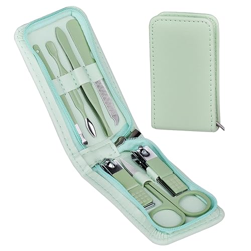 Juego de manicura profesional de 15 piezas, cortaúñas de acero inoxidable, tijeras y pedicura, kit de aseo portátil de viaje para hombres y mujeres disponible en Yaxa Costa Rica