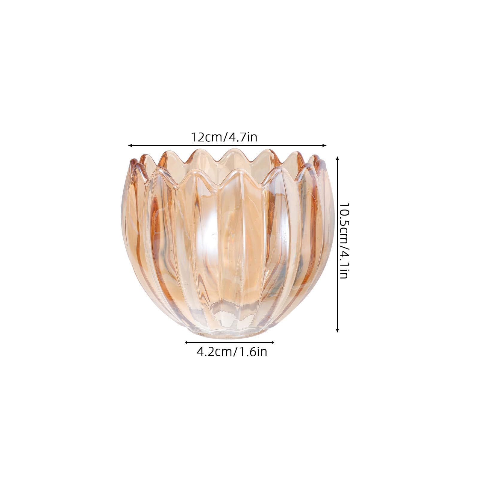 MAGICLULU Abat-jour en verre 2pcs forme de fleur vintage, diamètre 42 mm, hauteur 10,5 cm, conçu pour lampes sur pied dans les salons et espaces de vie